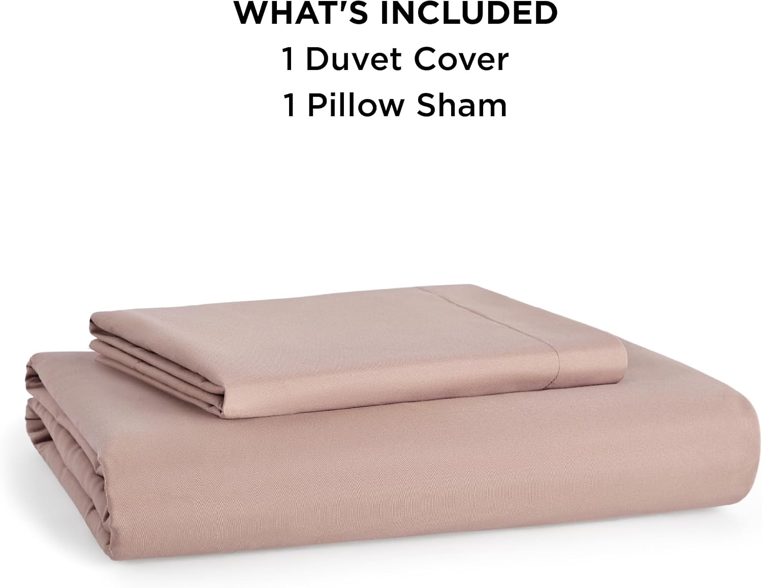 image:imageBedsure Duvet Cover TwinTwin XL Size Soft Double Brushed Bedding Set for Kids amp Adults Zipper Closure 2 Pieces Includes 1 Duvet Cover 68x90 amp 1 Pillow Sham NO Comforter White08 Dusty Rose
