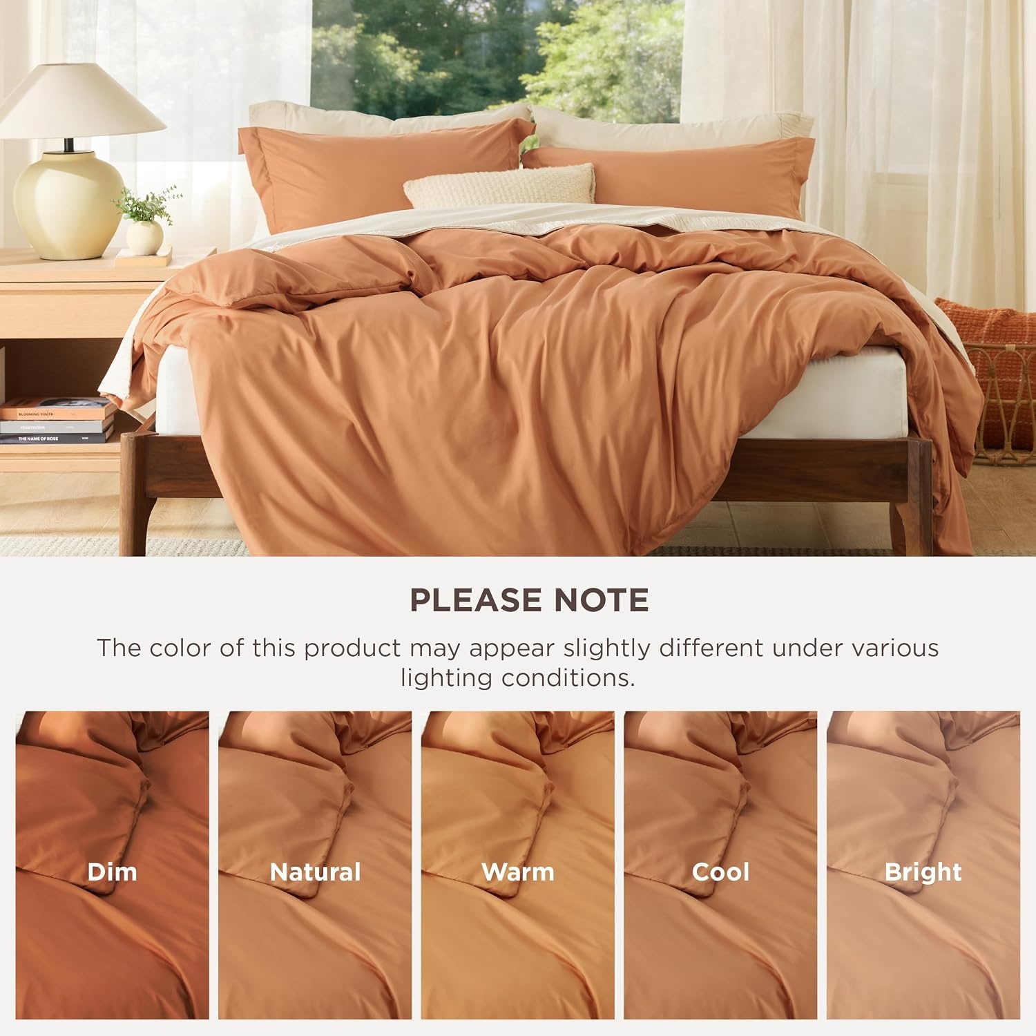 image:imageBedsure Duvet Cover TwinTwin XL Size Soft Double Brushed Bedding Set for Kids amp Adults Zipper Closure 2 Pieces Includes 1 Duvet Cover 68x90 amp 1 Pillow Sham NO Comforter White09 Orange
