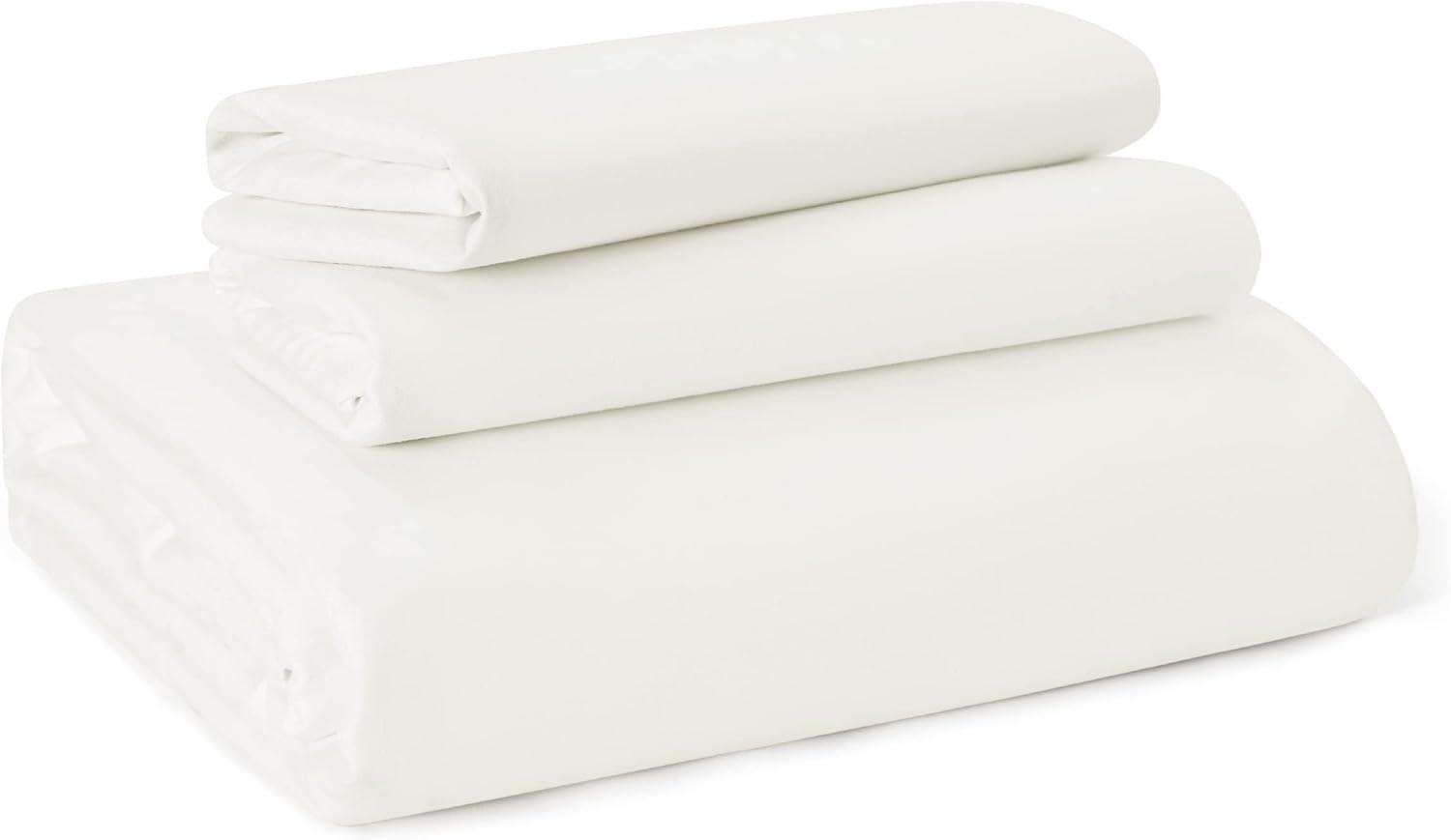 image:imageBedsure Duvet Cover TwinTwin XL Size Soft Double Brushed Bedding Set for Kids amp Adults Zipper Closure 2 Pieces Includes 1 Duvet Cover 68x90 amp 1 Pillow Sham NO Comforter White02 Cream White