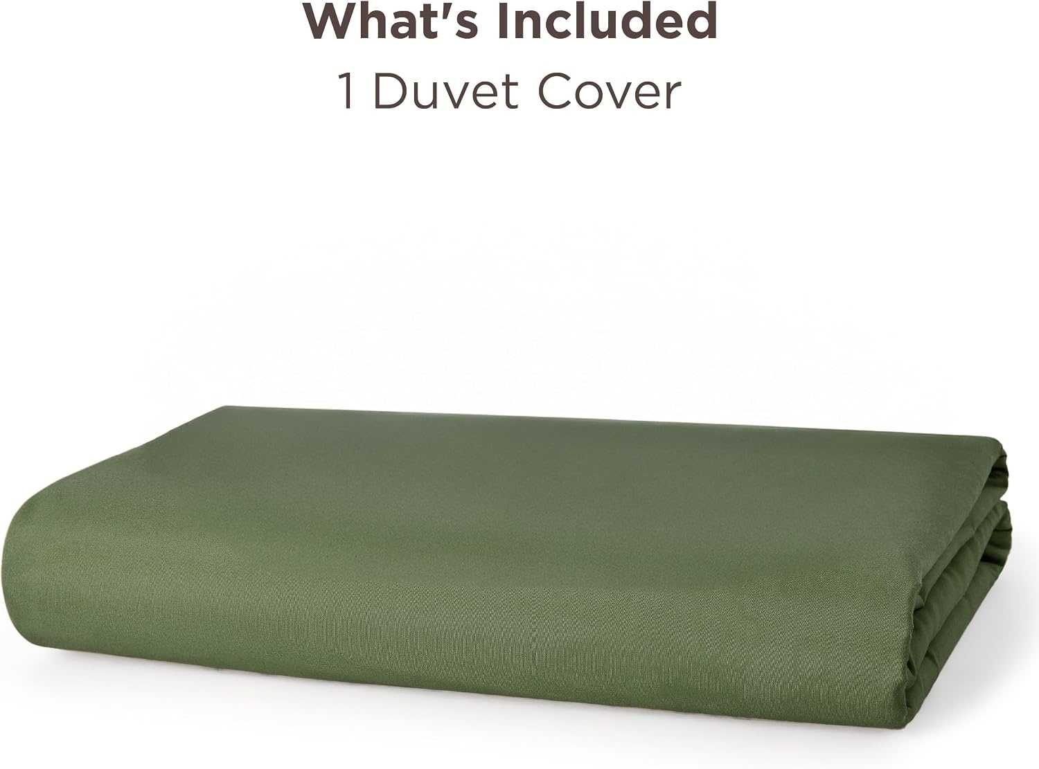 image:imageBedsure Duvet Cover TwinTwin XL Size Soft Double Brushed Bedding Set for Kids amp Adults Zipper Closure 2 Pieces Includes 1 Duvet Cover 68x90 amp 1 Pillow Sham NO Comforter White02 Olive Green