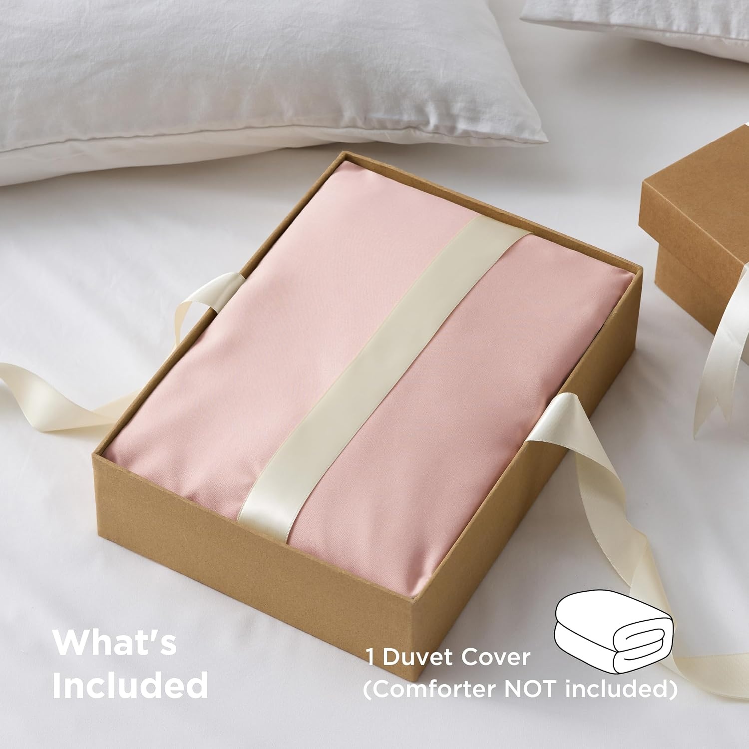 image:imageBedsure Duvet Cover TwinTwin XL Size Soft Double Brushed Bedding Set for Kids amp Adults Zipper Closure 2 Pieces Includes 1 Duvet Cover 68x90 amp 1 Pillow Sham NO Comforter White08 Blush Pink