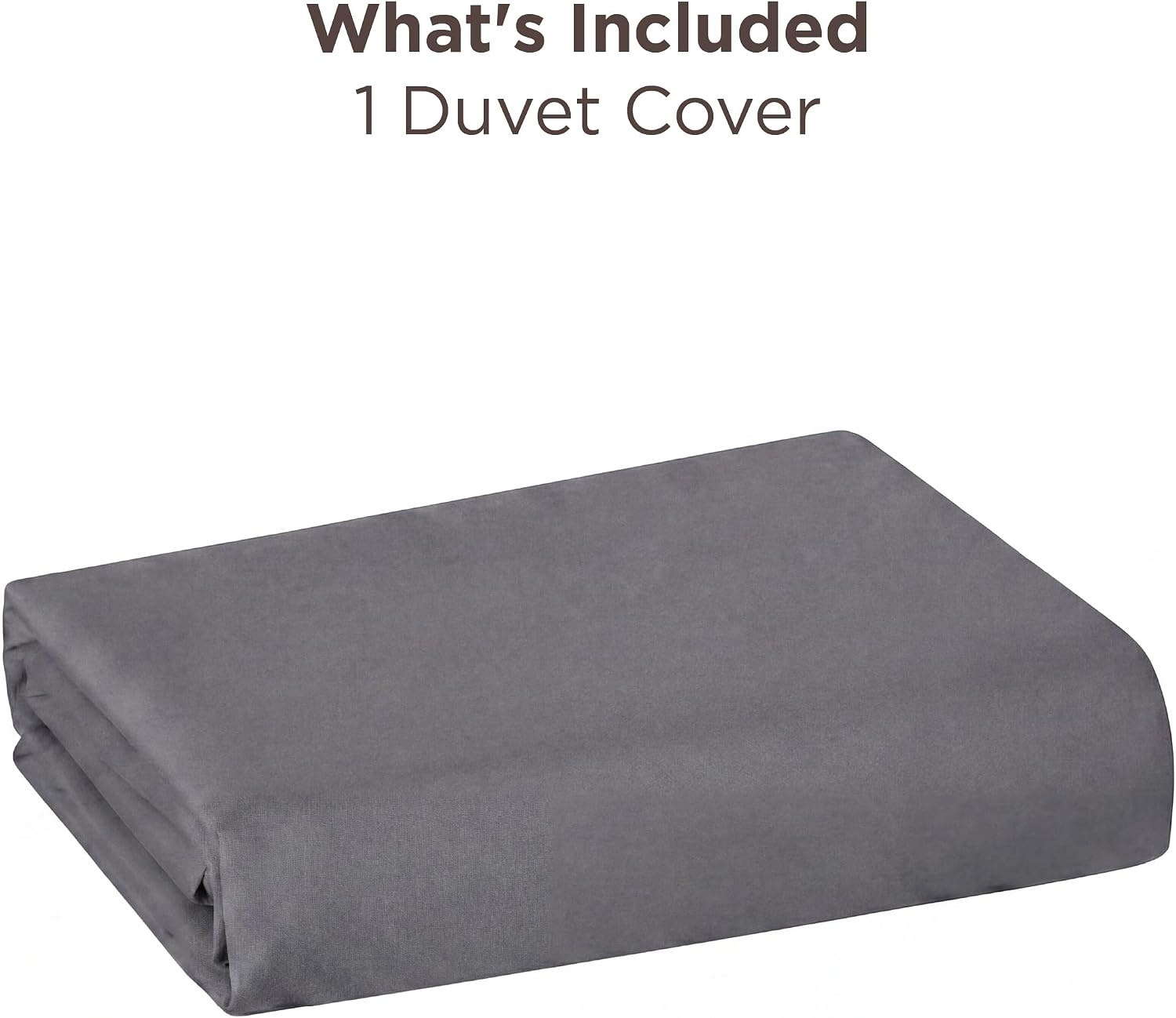 image:imageBedsure Duvet Cover TwinTwin XL Size Soft Double Brushed Bedding Set for Kids amp Adults Zipper Closure 2 Pieces Includes 1 Duvet Cover 68x90 amp 1 Pillow Sham NO Comforter White02 Dark Grey