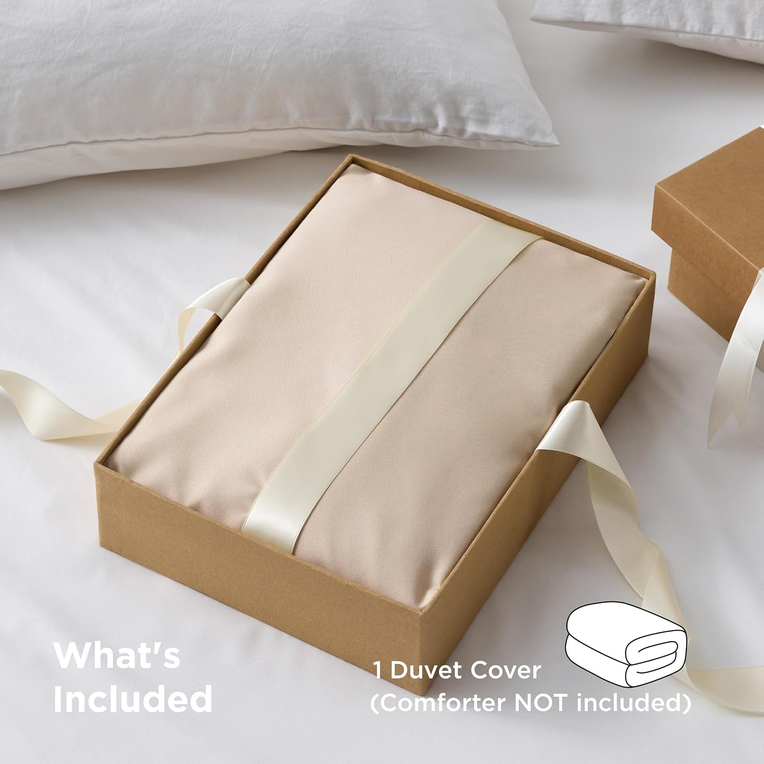 image:imageBedsure Duvet Cover TwinTwin XL Size Soft Double Brushed Bedding Set for Kids amp Adults Zipper Closure 2 Pieces Includes 1 Duvet Cover 68x90 amp 1 Pillow Sham NO Comforter White07 Light Brown