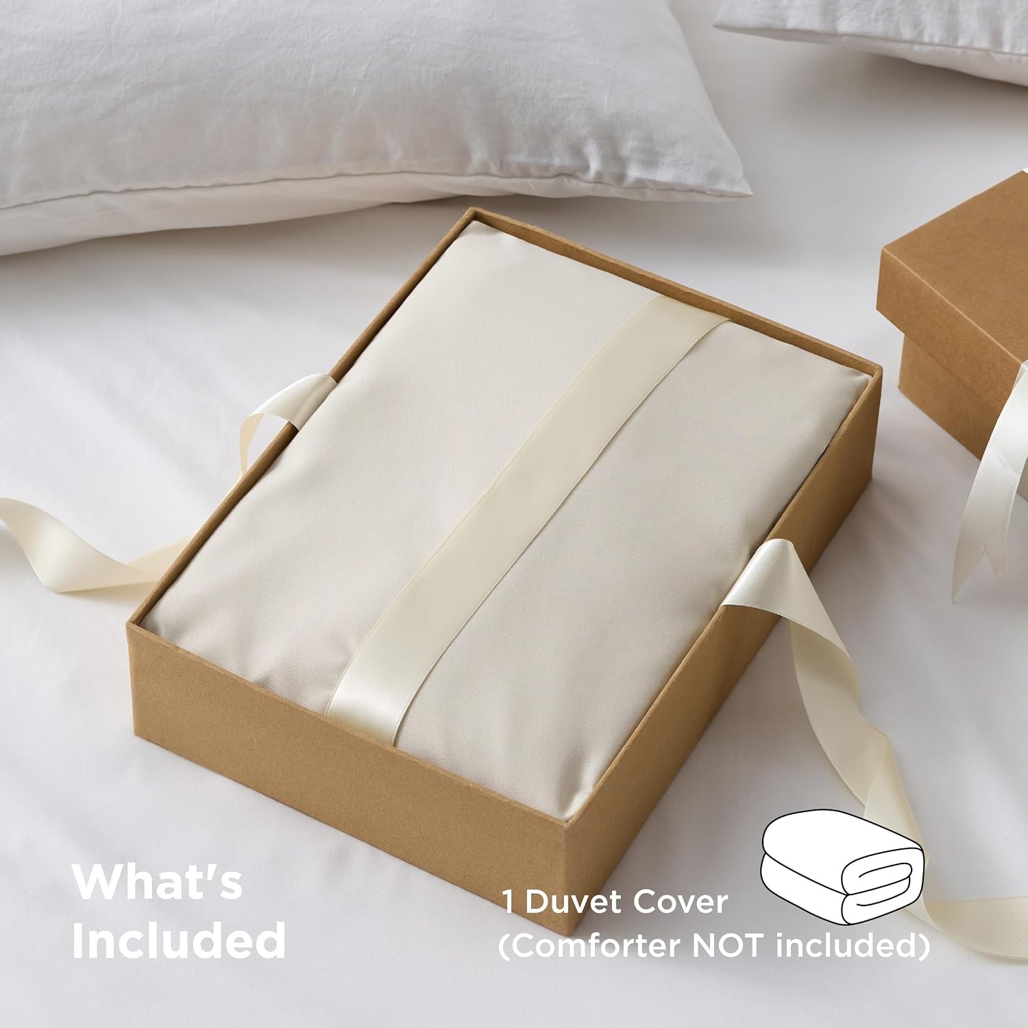 image:imageBedsure Duvet Cover TwinTwin XL Size Soft Double Brushed Bedding Set for Kids amp Adults Zipper Closure 2 Pieces Includes 1 Duvet Cover 68x90 amp 1 Pillow Sham NO Comforter White03 Light Beige