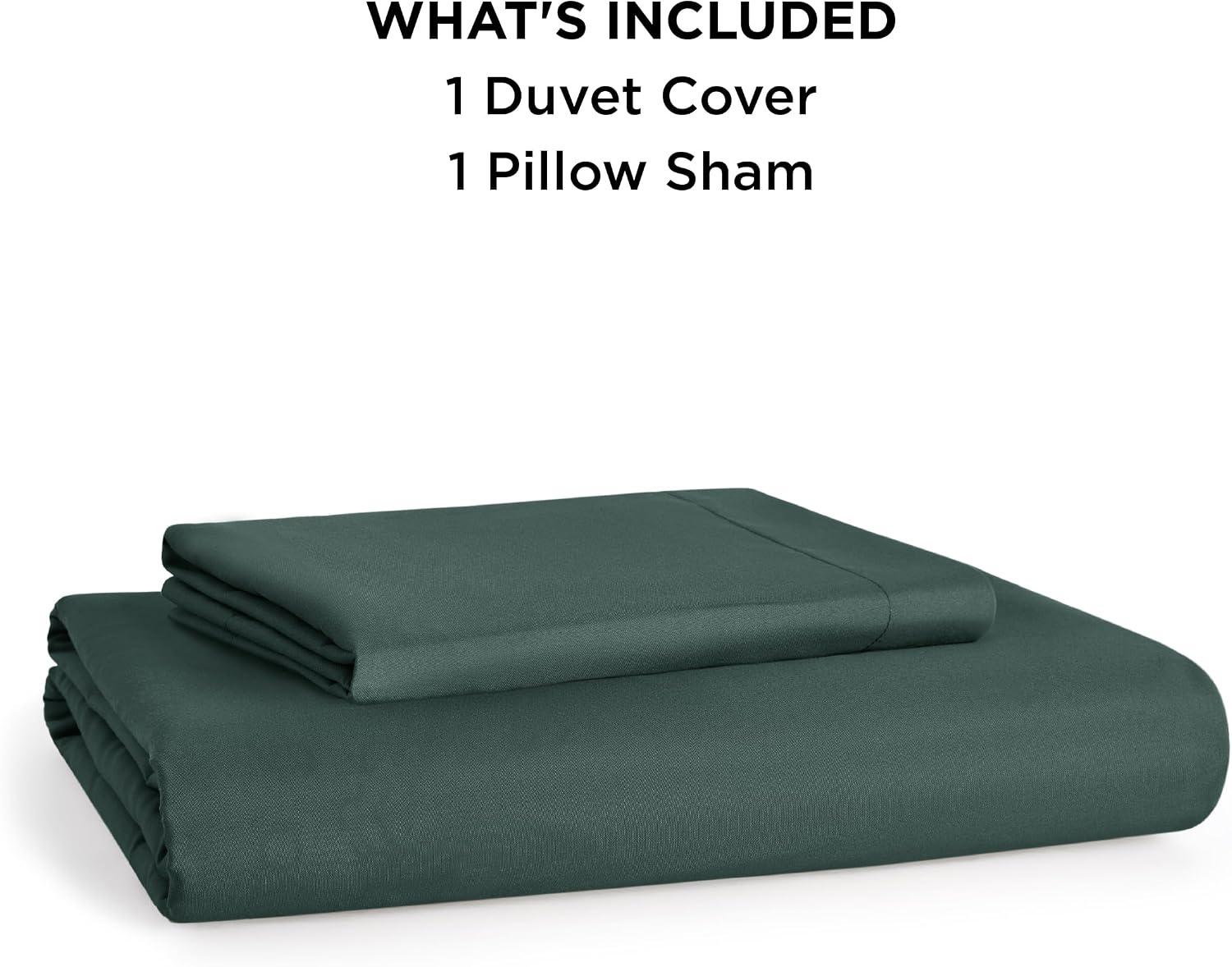 image:imageBedsure Duvet Cover TwinTwin XL Size Soft Double Brushed Bedding Set for Kids amp Adults Zipper Closure 2 Pieces Includes 1 Duvet Cover 68x90 amp 1 Pillow Sham NO Comforter White04 Forest Green