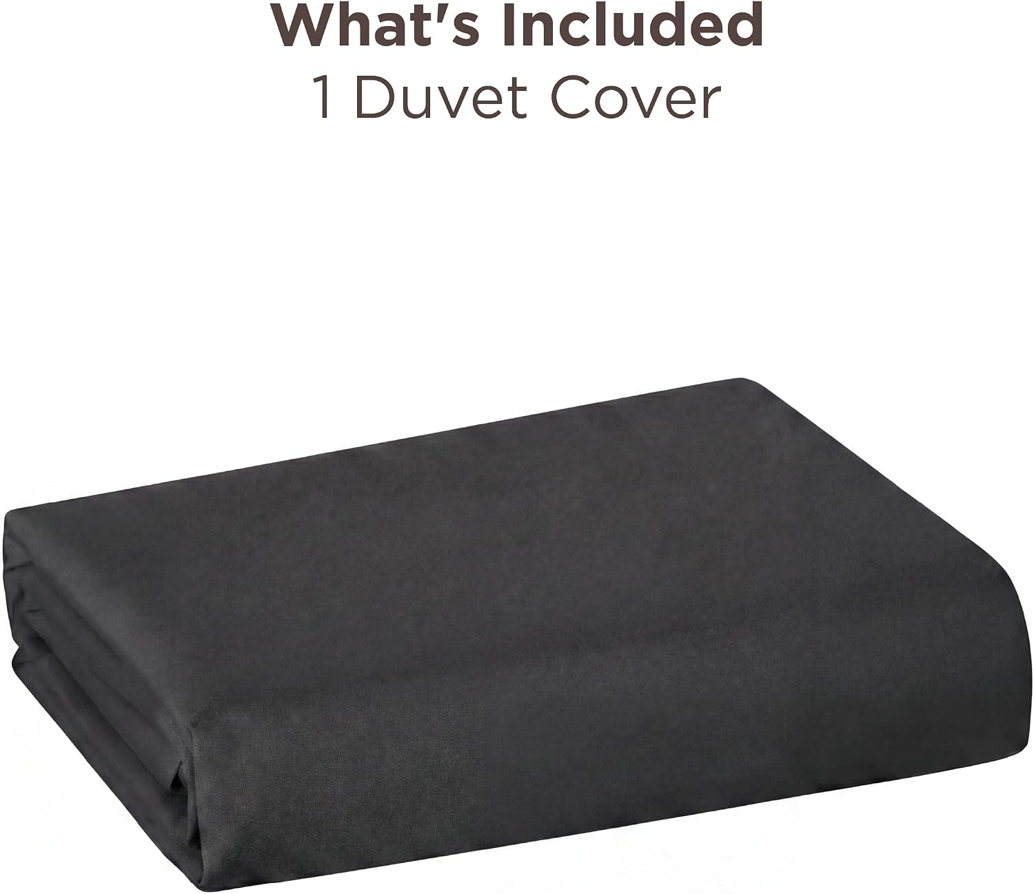 image:imageBedsure Duvet Cover TwinTwin XL Size Soft Double Brushed Bedding Set for Kids amp Adults Zipper Closure 2 Pieces Includes 1 Duvet Cover 68x90 amp 1 Pillow Sham NO Comforter White02 Black