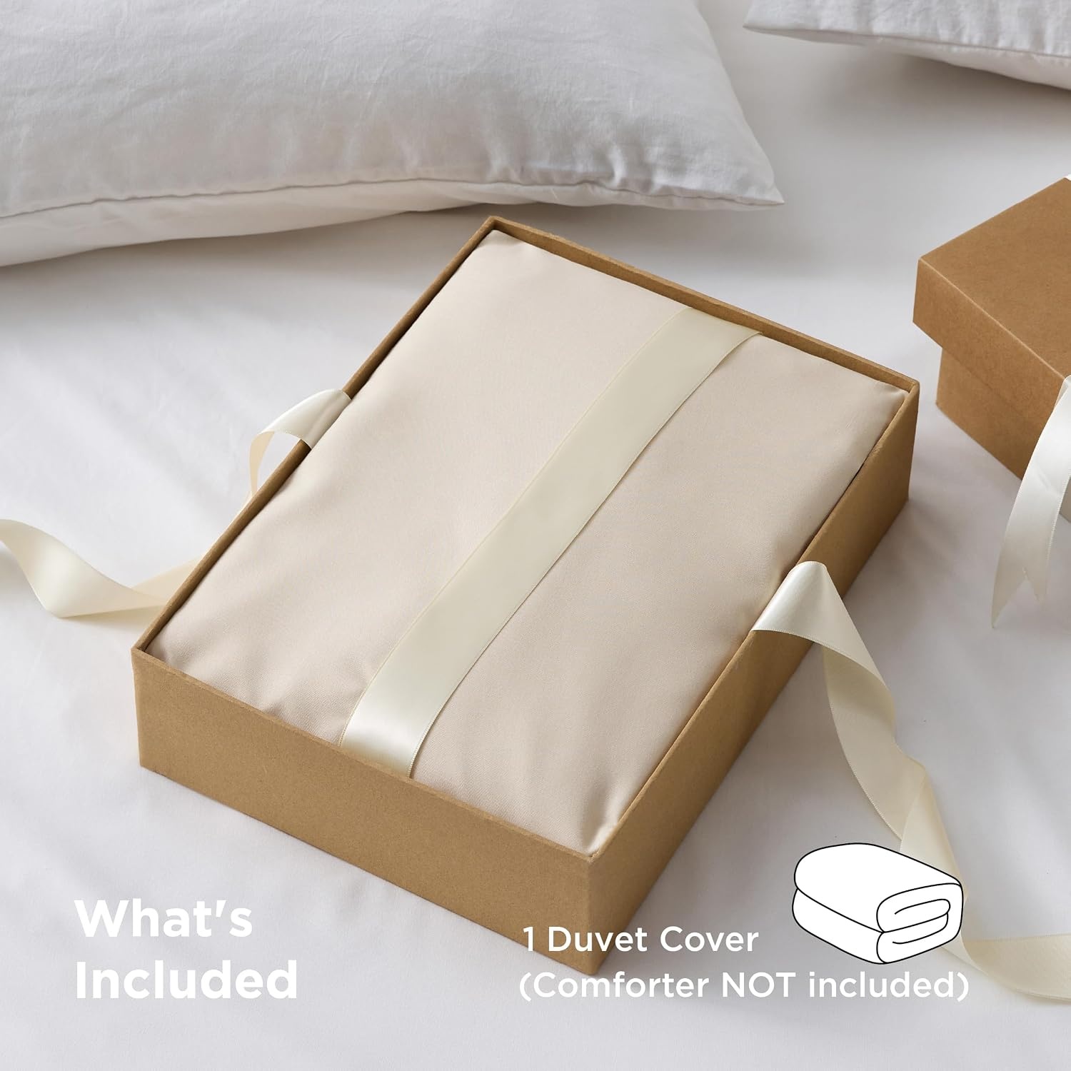 image:imageBedsure Duvet Cover TwinTwin XL Size Soft Double Brushed Bedding Set for Kids amp Adults Zipper Closure 2 Pieces Includes 1 Duvet Cover 68x90 amp 1 Pillow Sham NO Comforter White00 Beige
