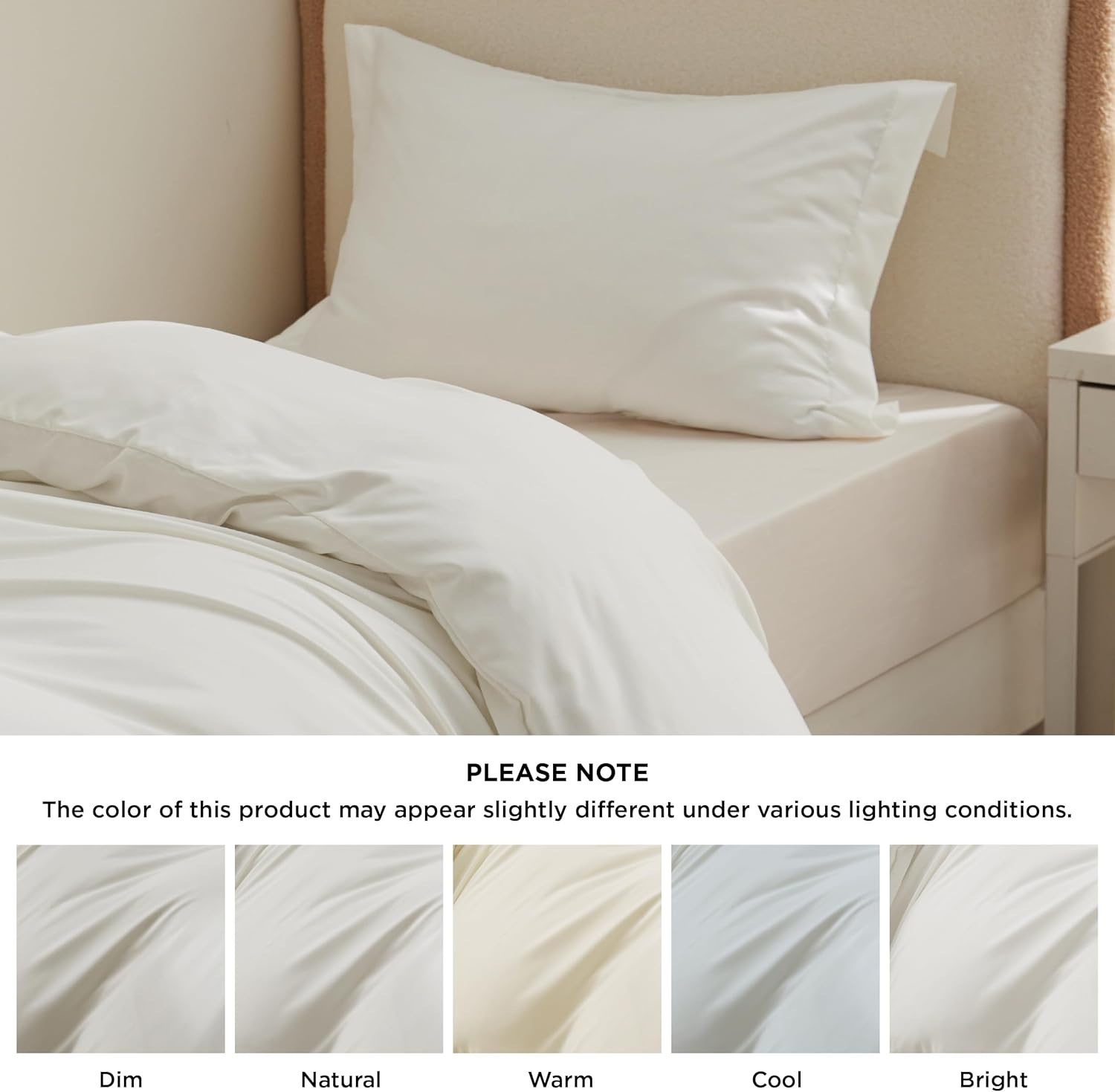 image:imageBedsure Duvet Cover TwinTwin XL Size Soft Double Brushed Bedding Set for Kids amp Adults Zipper Closure 2 Pieces Includes 1 Duvet Cover 68x90 amp 1 Pillow Sham NO Comforter White02 Cream White