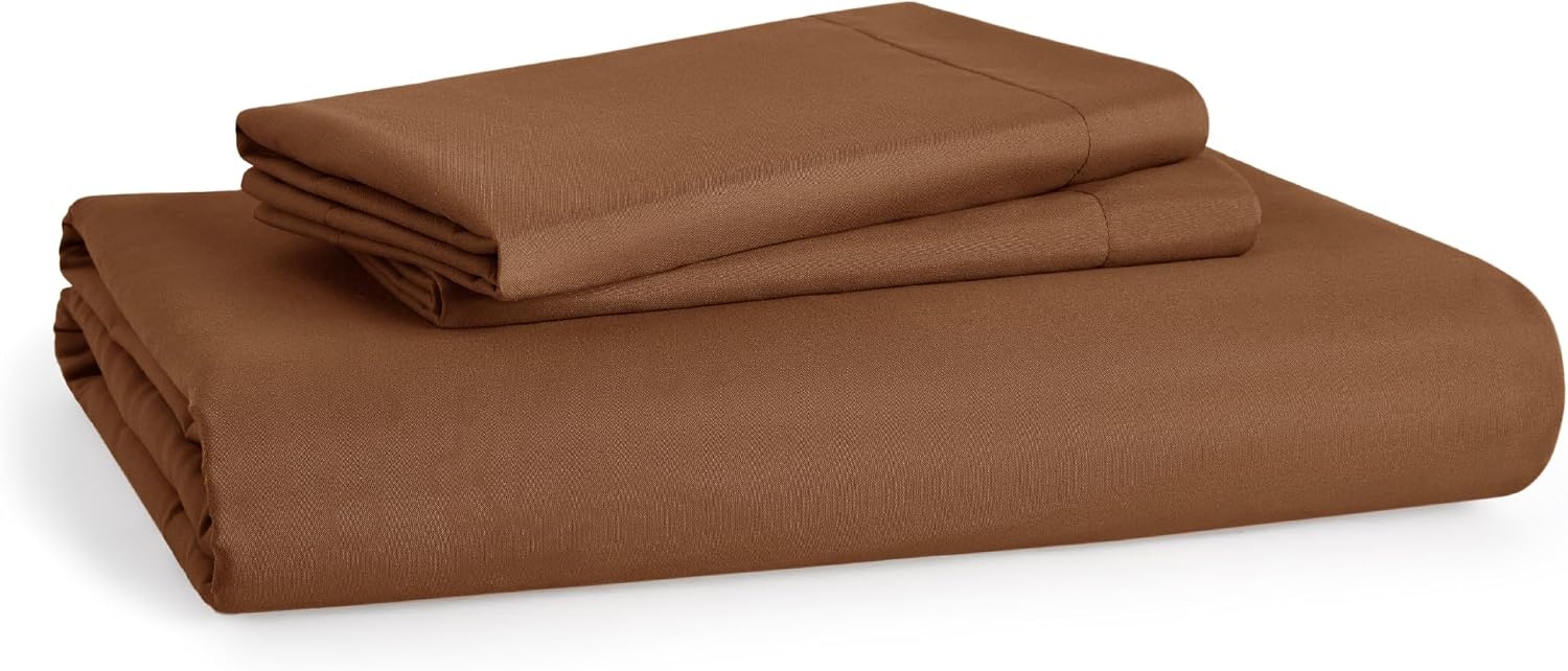 image:imageBedsure Duvet Cover TwinTwin XL Size Soft Double Brushed Bedding Set for Kids amp Adults Zipper Closure 2 Pieces Includes 1 Duvet Cover 68x90 amp 1 Pillow Sham NO Comforter White07 Brown