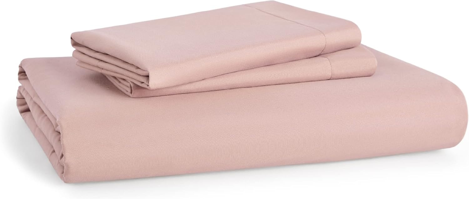 image:imageBedsure Duvet Cover TwinTwin XL Size Soft Double Brushed Bedding Set for Kids amp Adults Zipper Closure 2 Pieces Includes 1 Duvet Cover 68x90 amp 1 Pillow Sham NO Comforter White08 Blush Pink