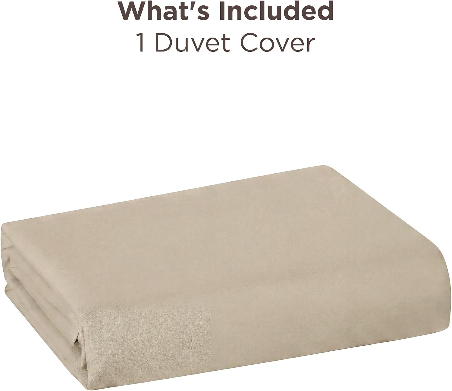 image:imageBedsure Duvet Cover TwinTwin XL Size Soft Double Brushed Bedding Set for Kids amp Adults Zipper Closure 2 Pieces Includes 1 Duvet Cover 68x90 amp 1 Pillow Sham NO Comforter White07 Light Brown