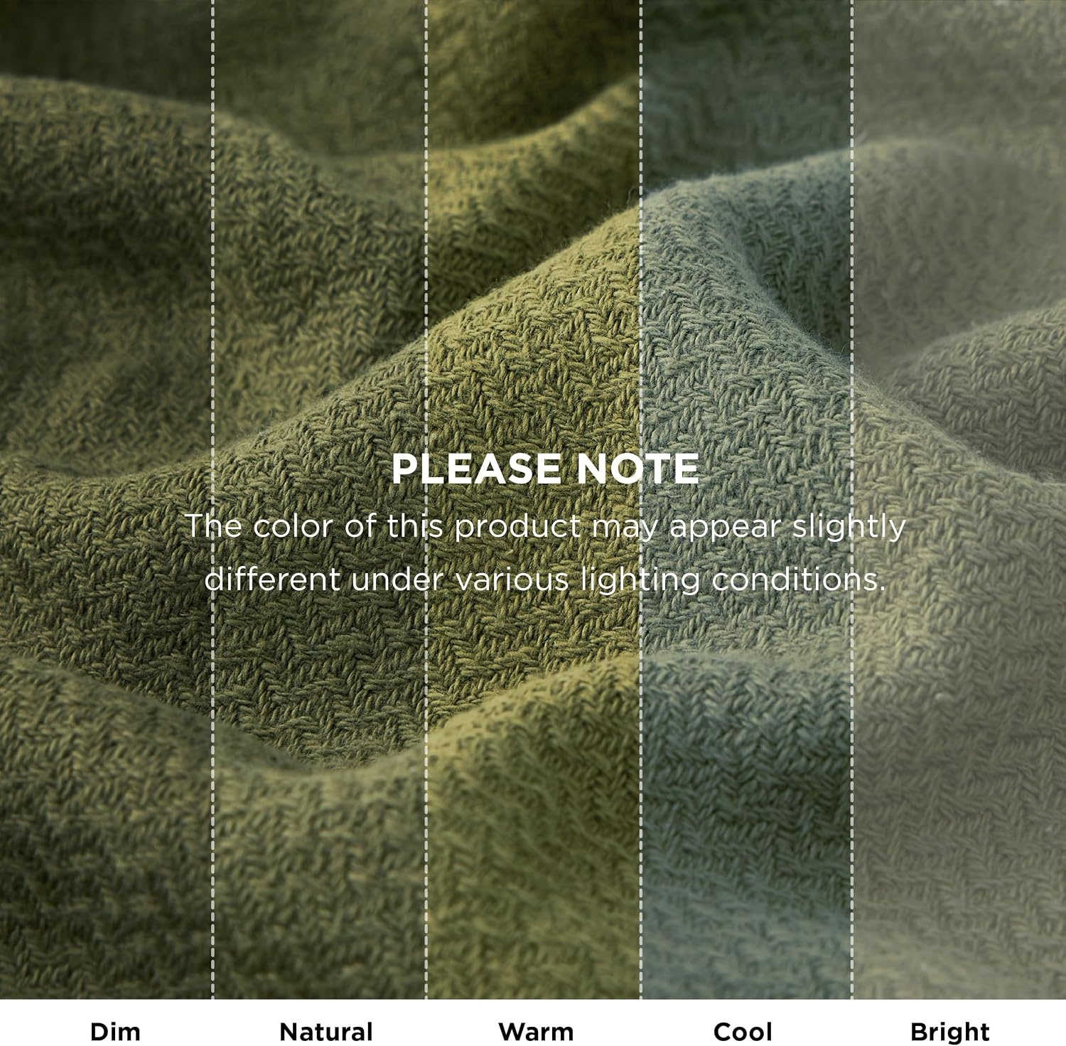 image:imageBedsure GentleSoft 100 Cotton Blanket Twin XL Size for Bed Cooling Breathable and Lightweight Soft Cozy Textured Herringbone Woven Summer Blanket for College Dorm Linen Beige 66x90 inches03 Olive Green