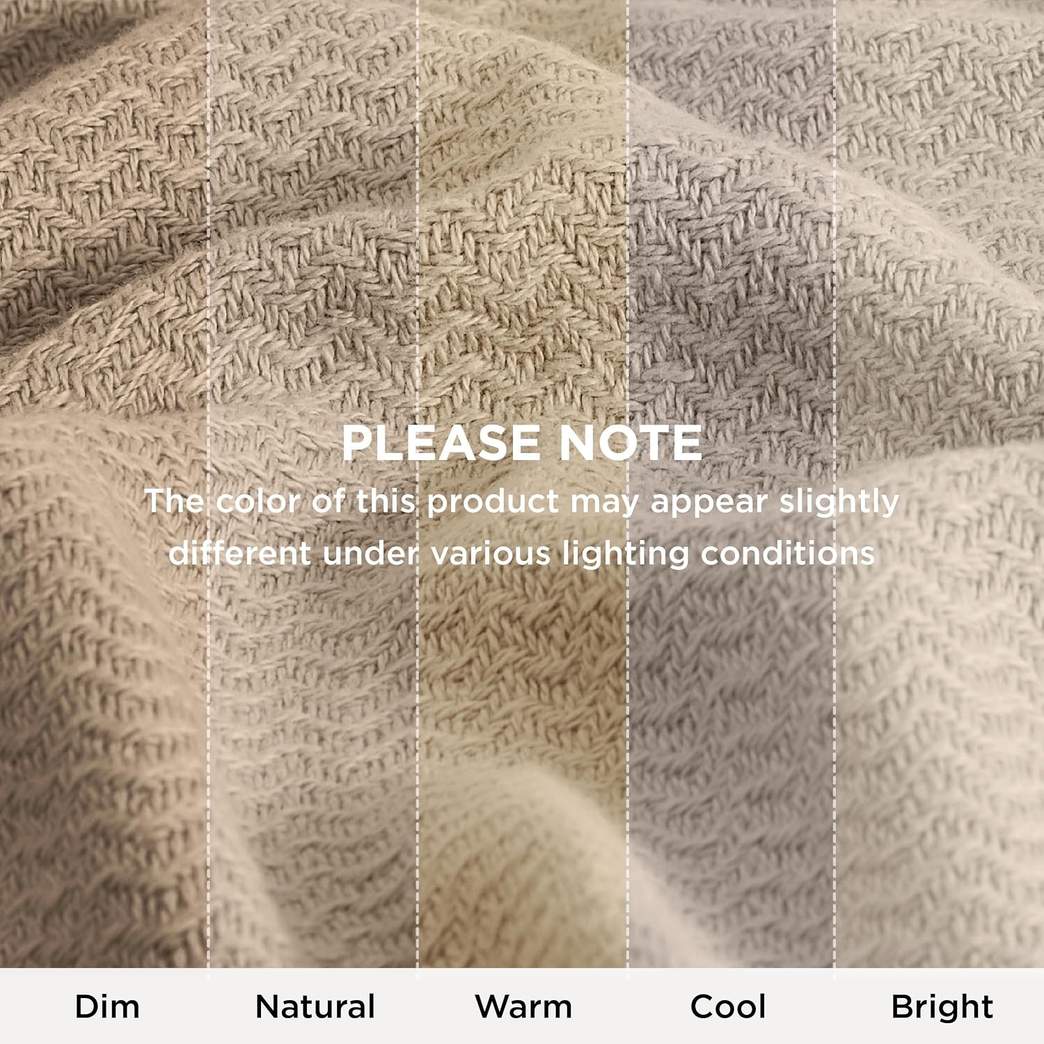 image:imageBedsure GentleSoft 100 Cotton Blanket Twin XL Size for Bed Cooling Breathable and Lightweight Soft Cozy Textured Herringbone Woven Summer Blanket for College Dorm Linen Beige 66x90 inches01 Khaki