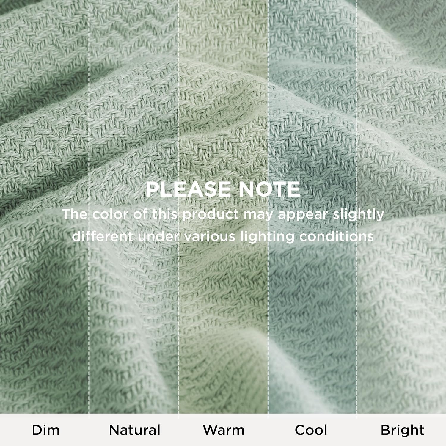 image:imageBedsure GentleSoft 100 Cotton Blanket Twin XL Size for Bed Cooling Breathable and Lightweight Soft Cozy Textured Herringbone Woven Summer Blanket for College Dorm Linen Beige 66x90 inches03 Sage Green