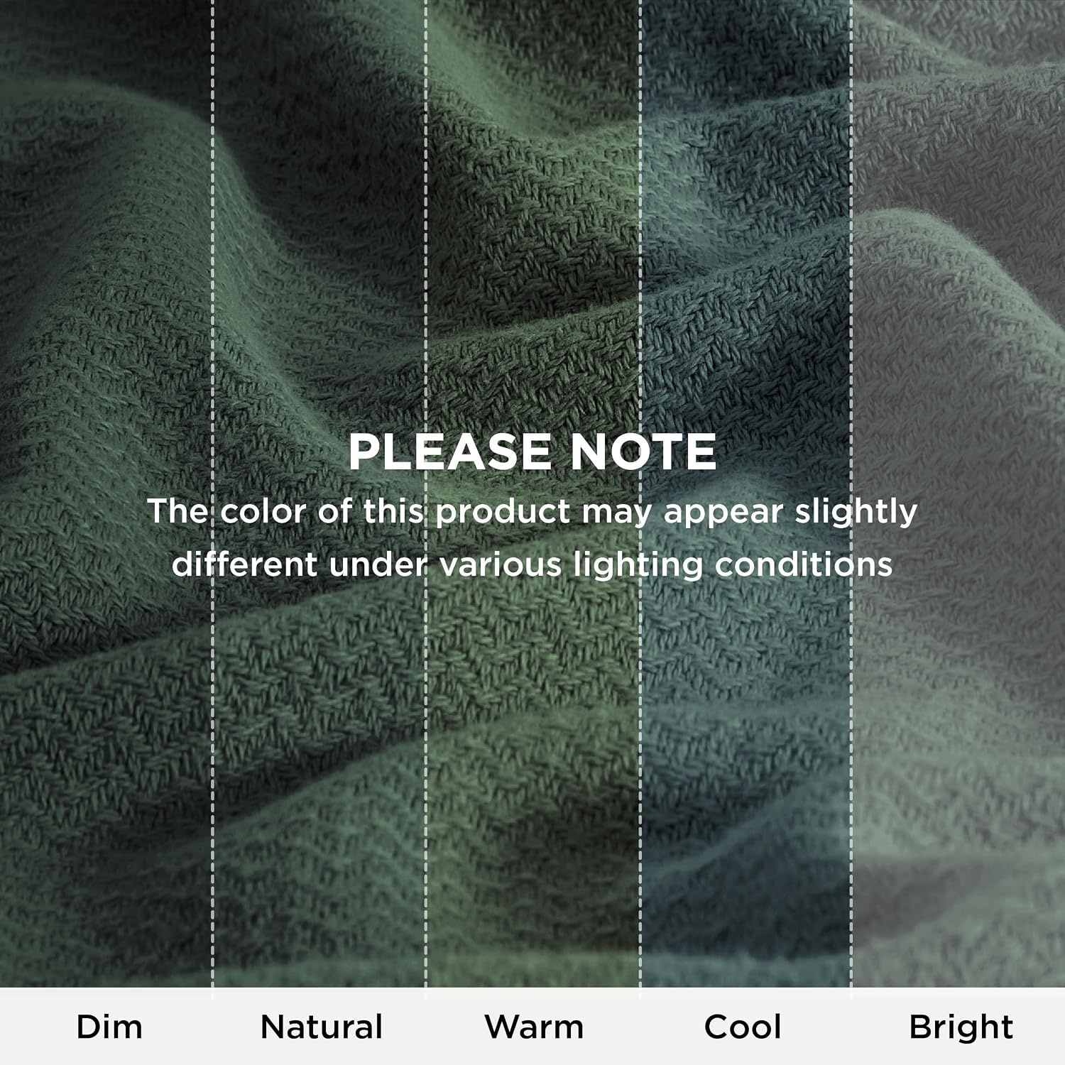 image:imageBedsure GentleSoft 100 Cotton Blanket Twin XL Size for Bed Cooling Breathable and Lightweight Soft Cozy Textured Herringbone Woven Summer Blanket for College Dorm Linen Beige 66x90 inches03 Dark Green