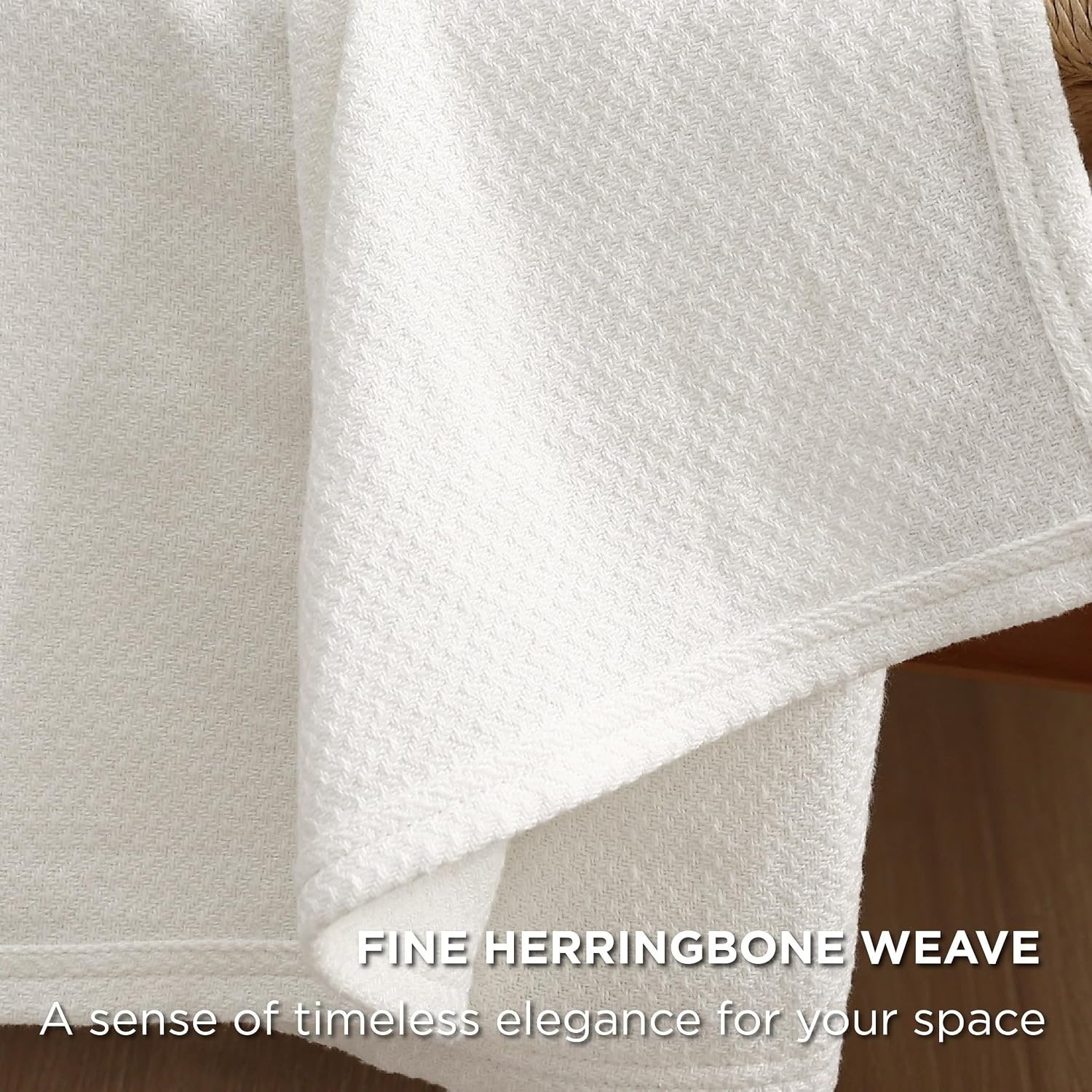 image:imageBedsure GentleSoft 100 Cotton Blanket Twin XL Size for Bed Cooling Breathable and Lightweight Soft Cozy Textured Herringbone Woven Summer Blanket for College Dorm Linen Beige 66x90 inches02 White