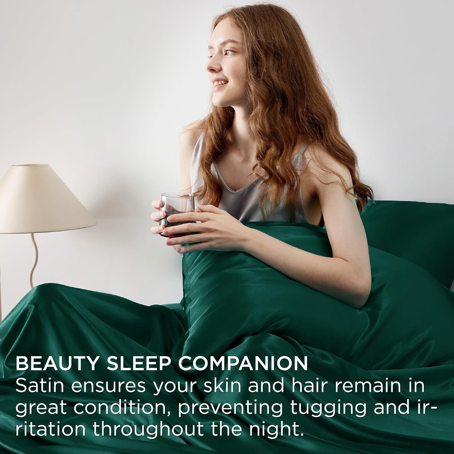 image:imageBedsure Grey Satin Sheets Queen Size Soft Silky Bedsheets for Hair amp Skin Similar to Silk Bed Sheets Set 4 Piece 360Stronger 15 Inches Deep Pocket Fitted Sheet1 Flat Sheet 2 Satin Pillowcases21 Dark Green