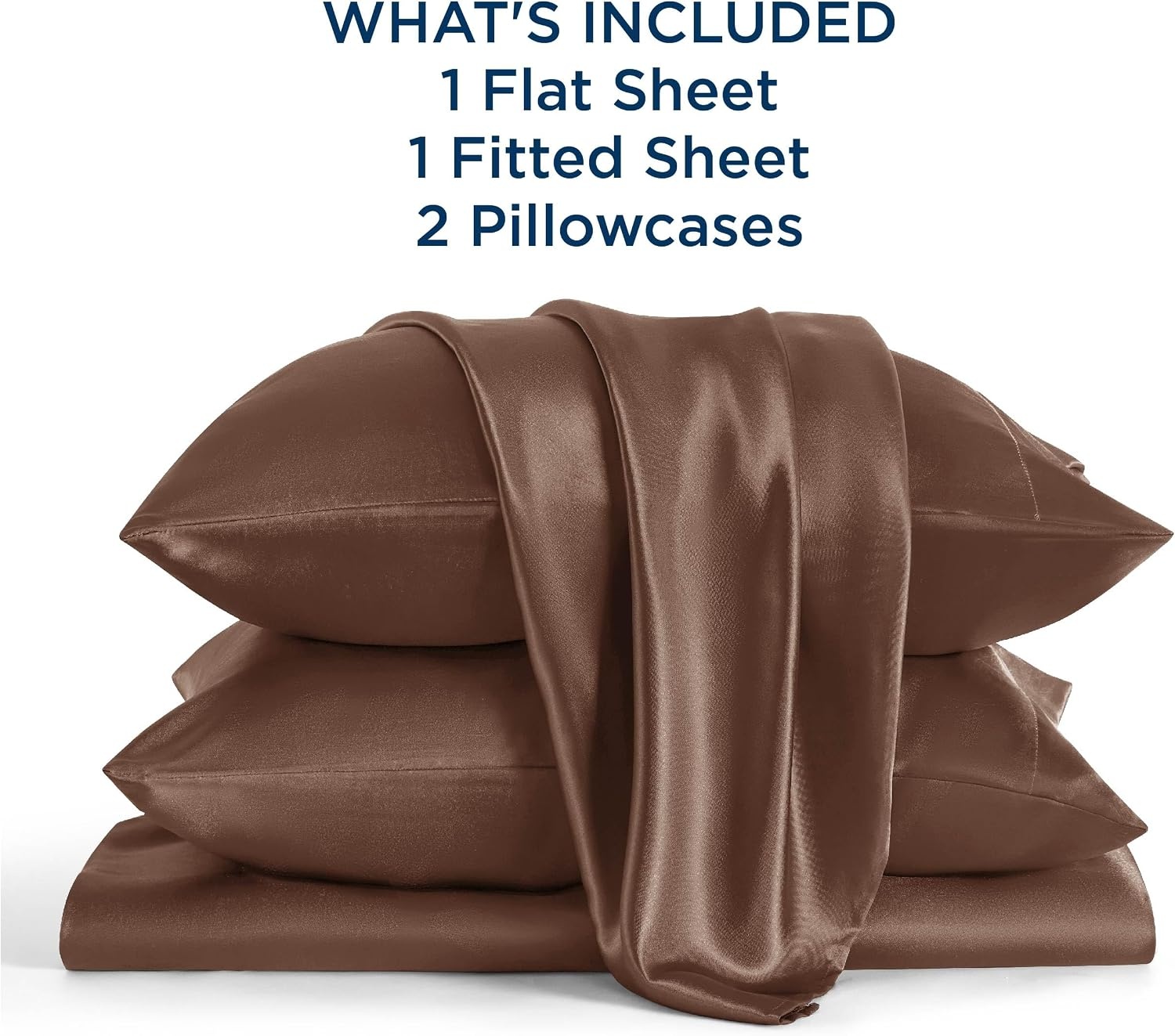 image:imageBedsure Grey Satin Sheets Queen Size Soft Silky Bedsheets for Hair amp Skin Similar to Silk Bed Sheets Set 4 Piece 360Stronger 15 Inches Deep Pocket Fitted Sheet1 Flat Sheet 2 Satin Pillowcases16 Coffee