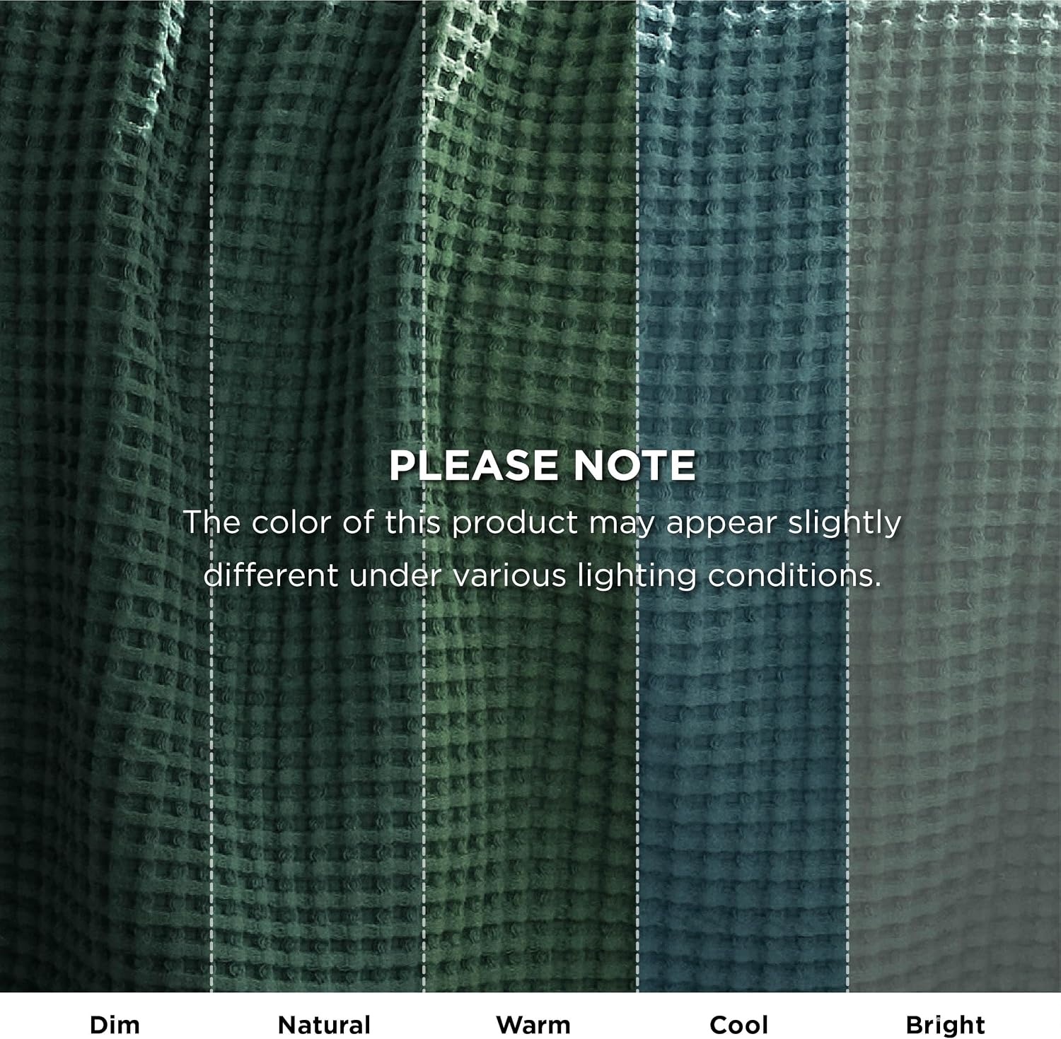 image:imageBedsure Lightweight 100 Cotton Waffle Blanket Twin XL Linen Summer Breathable Soft Light Thin Bed Couch Sofa Chair 66x90 Sheet Blanket Dorm Room Essentials Guys GirlsDark Green