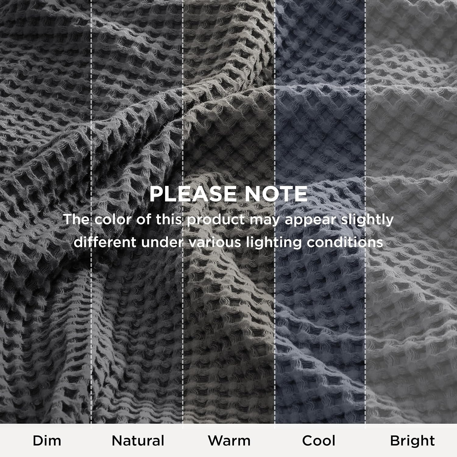 image:imageBedsure Lightweight 100 Cotton Waffle Blanket Twin XL Linen Summer Breathable Soft Light Thin Bed Couch Sofa Chair 66x90 Sheet Blanket Dorm Room Essentials Guys GirlsDark Grey