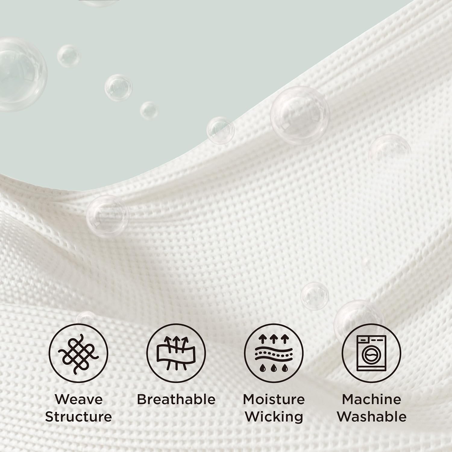 image:imageBedsure Lightweight 100 Cotton Waffle Blanket Twin XL Linen Summer Breathable Soft Light Thin Bed Couch Sofa Chair 66x90 Sheet Blanket Dorm Room Essentials Guys GirlsIvory