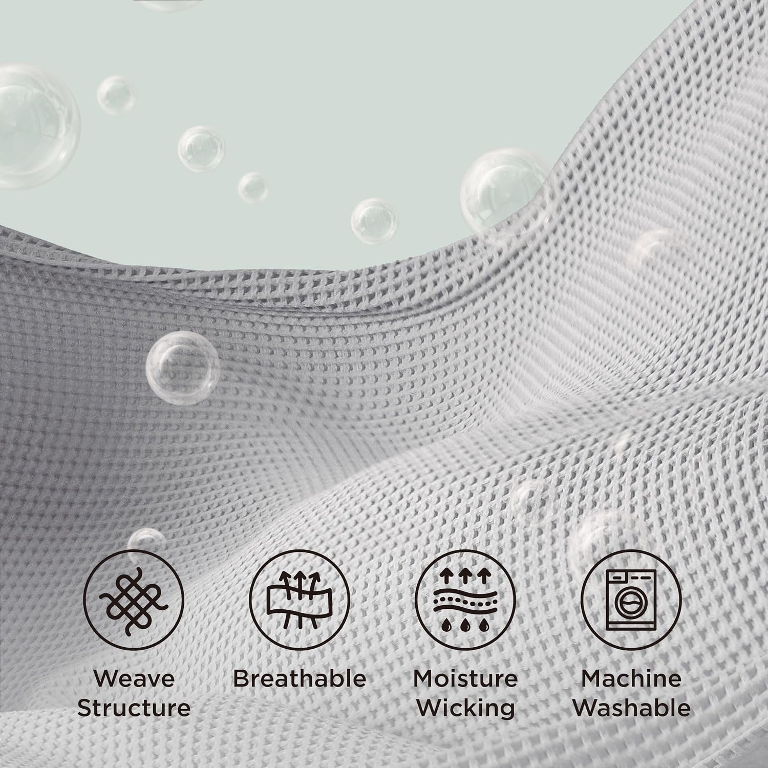 image:imageBedsure Lightweight 100 Cotton Waffle Blanket Twin XL Linen Summer Breathable Soft Light Thin Bed Couch Sofa Chair 66x90 Sheet Blanket Dorm Room Essentials Guys GirlsGrey