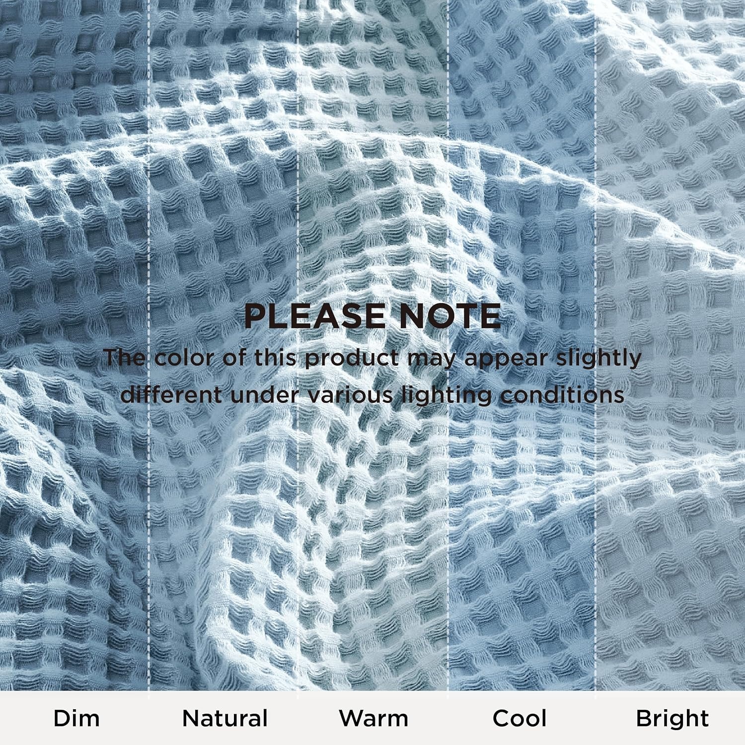image:imageBedsure Lightweight 100 Cotton Waffle Blanket Twin XL Linen Summer Breathable Soft Light Thin Bed Couch Sofa Chair 66x90 Sheet Blanket Dorm Room Essentials Guys GirlsCelestial Blue