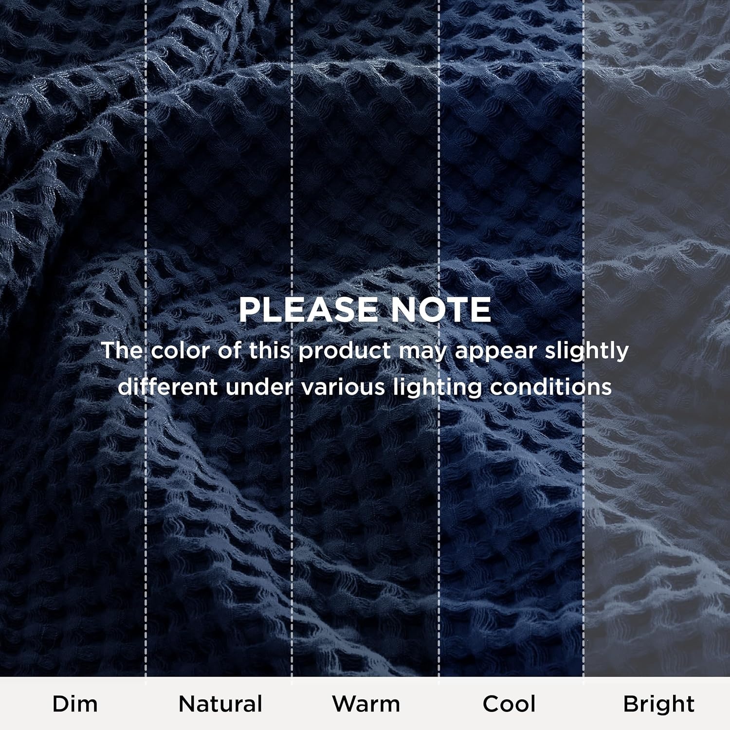image:imageBedsure Lightweight 100 Cotton Waffle Blanket Twin XL Linen Summer Breathable Soft Light Thin Bed Couch Sofa Chair 66x90 Sheet Blanket Dorm Room Essentials Guys GirlsNavy Blue