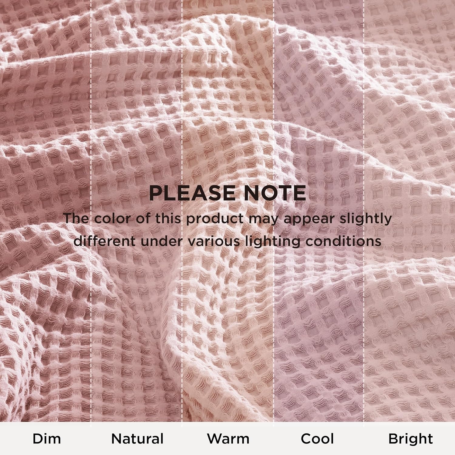 image:imageBedsure Lightweight 100 Cotton Waffle Blanket Twin XL Linen Summer Breathable Soft Light Thin Bed Couch Sofa Chair 66x90 Sheet Blanket Dorm Room Essentials Guys GirlsPink