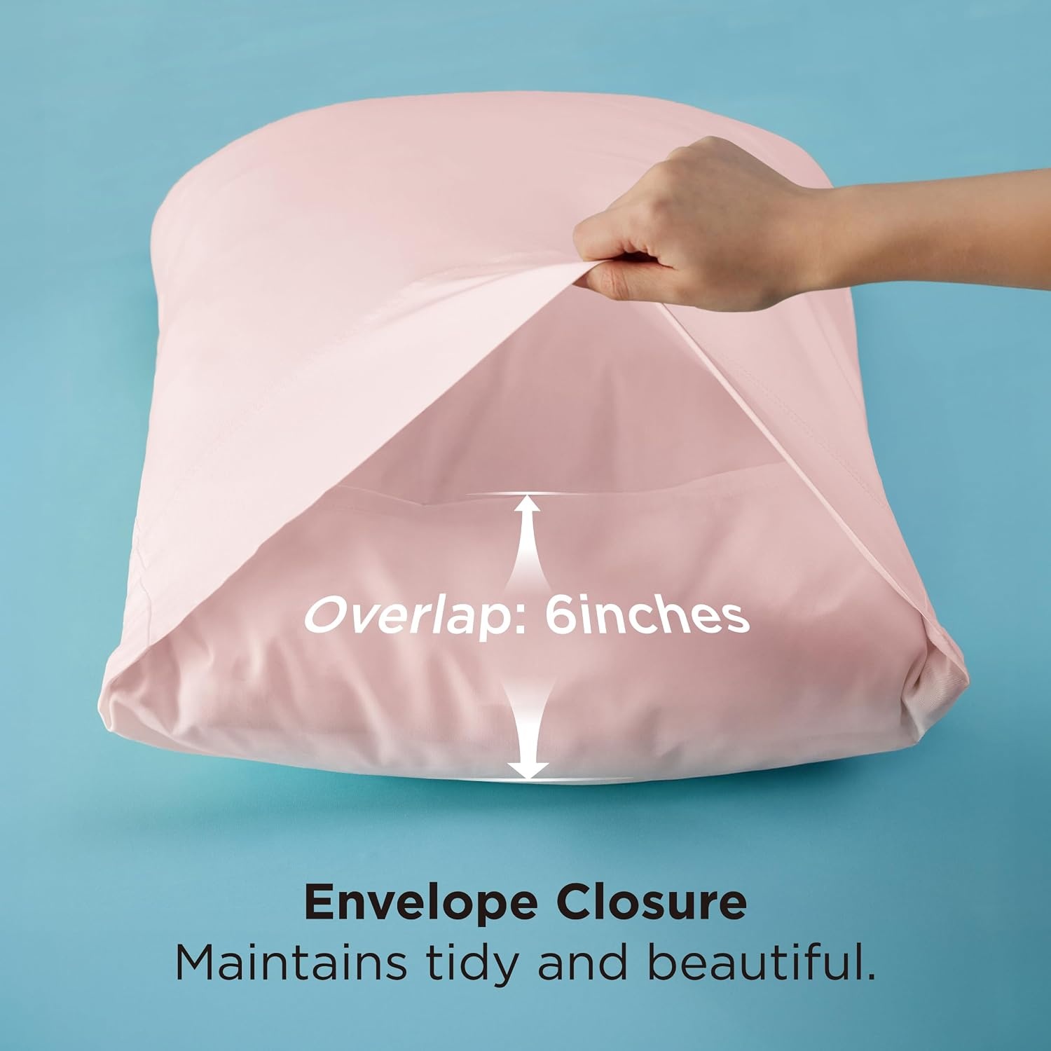 image:imageBedsure Pillow Cases Standard Size Set of 2 100 Rayon Derived from Bamboo Cooling Pillowcases Similar to Silk Pillow Case Covers with Envelope Closure PureWoven Bedding Dark Grey 20x26 Inches10 Pink