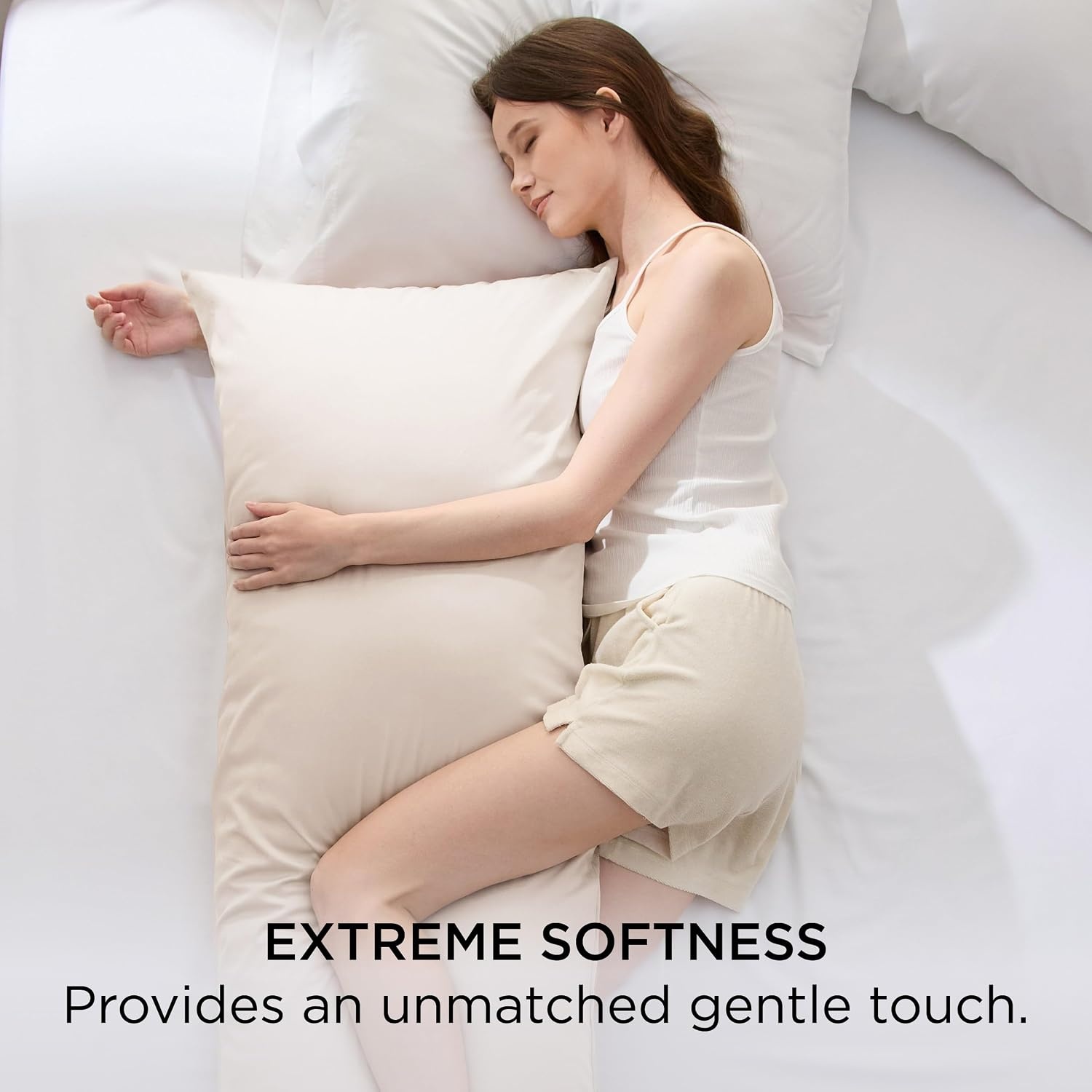 image:imageBedsure Pillow Cases Standard Size Set of 2 100 Rayon Derived from Bamboo Cooling Pillowcases Similar to Silk Pillow Case Covers with Envelope Closure PureWoven Bedding Dark Grey 20x26 Inches20 Ivory