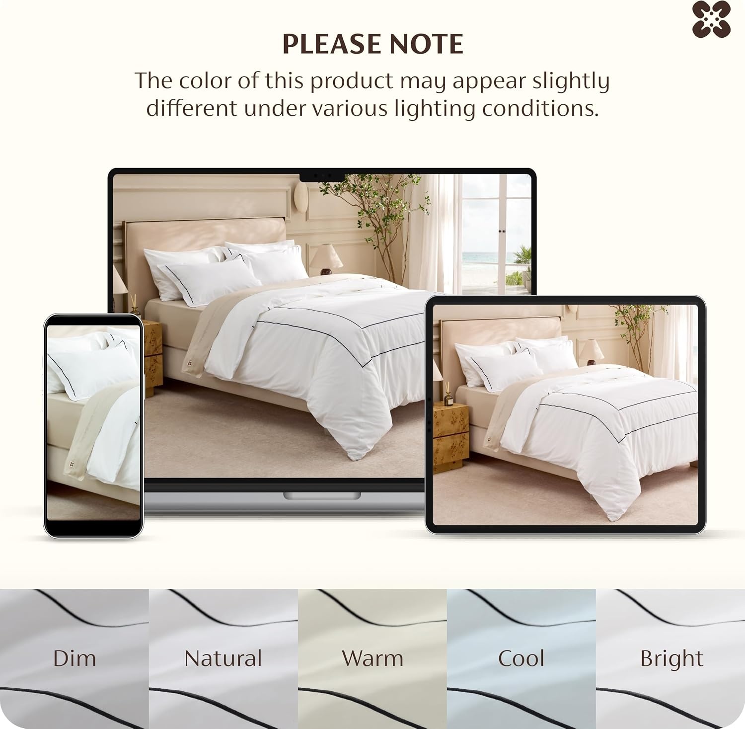 image:imageBedsure PureWoven 100 Cotton Percale Duvet Cover Queen Rope Weave White HotelStyle Breathable Comforter Cover Crisp amp Lightweight Feel Zipper amp 8 Ties Easy Machine Care 3Piece 90x90 White02 Hotel Double Embroidery