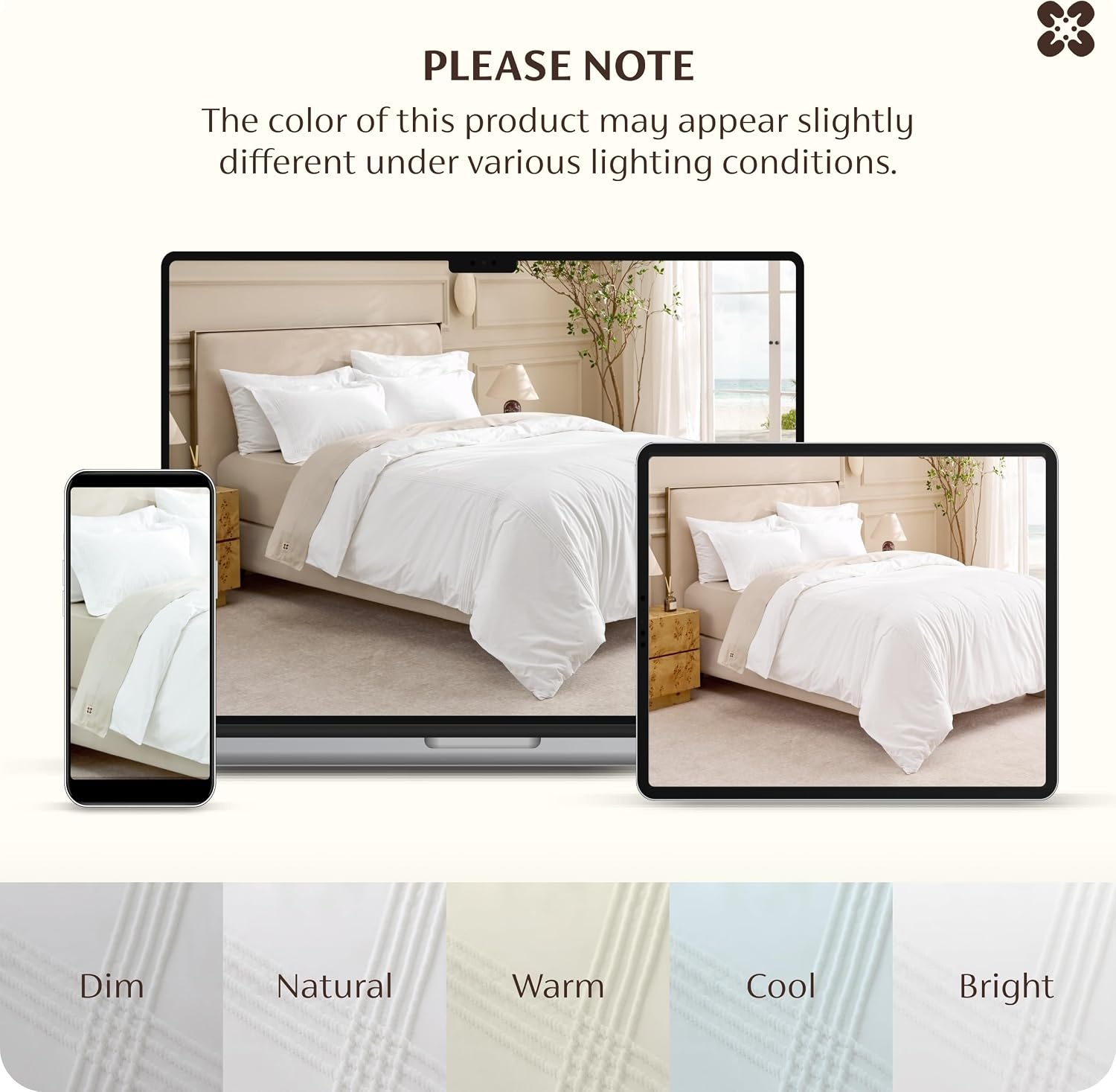 image:imageBedsure PureWoven 100 Cotton Percale Duvet Cover Queen Rope Weave White HotelStyle Breathable Comforter Cover Crisp amp Lightweight Feel Zipper amp 8 Ties Easy Machine Care 3Piece 90x90 White01 Hotel White