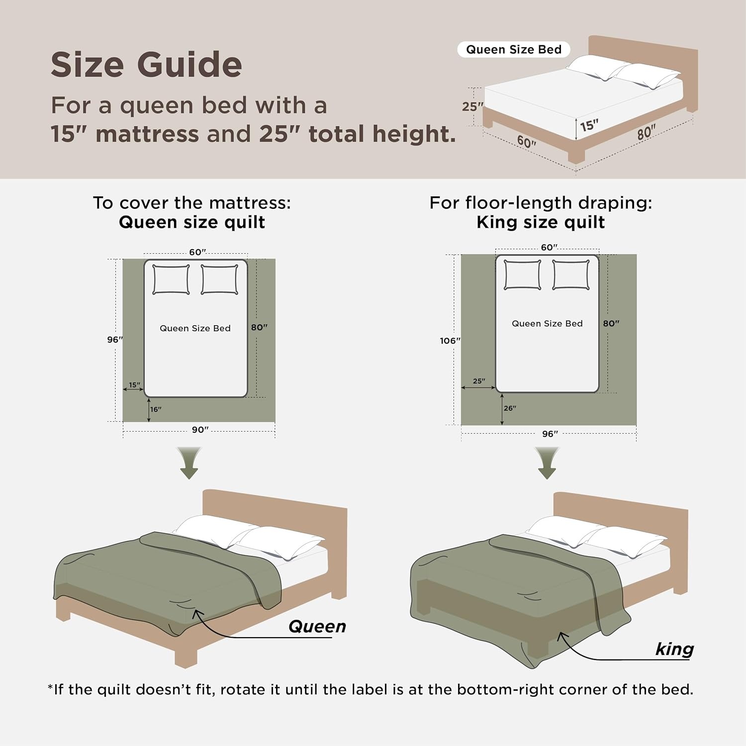 image:imageBedsure PureWoven 100 Cotton Quilt Set King Bedspread Dusty Blue Lightweight Breathable Coverlet amp 2 Pillow Shams 3Piece Geometric Bedding Set AllSeason Machine Washable 106x96 in06 White Four Leaf Clover