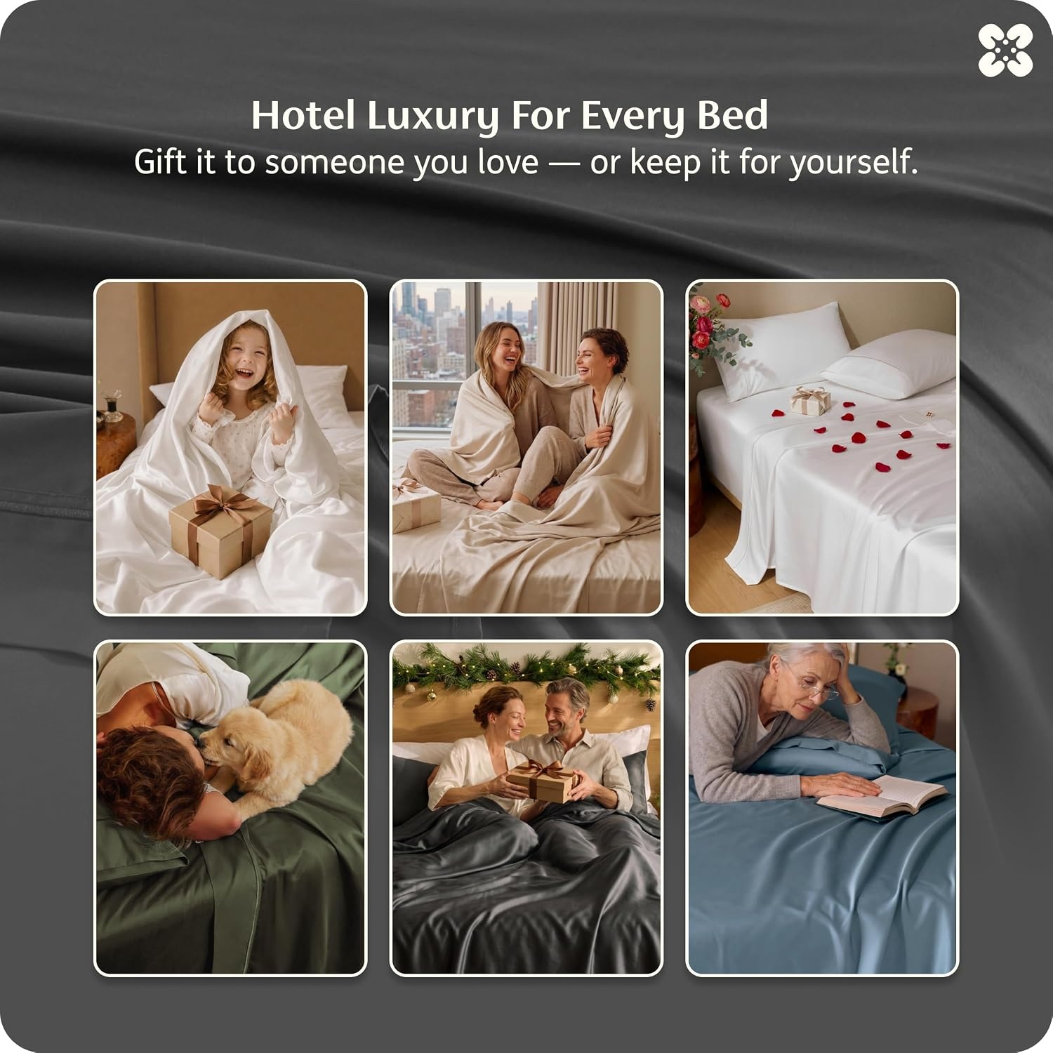 image:imageBedsure PureWoven 100 Giza Egyptian Cotton King Sheets CEA amp BV Certified 18 Deep Pocket Sateen Sheets with Corner Straps Durable amp AllSeason Breathable Hotel Luxury OekoTex Giftable WhiteGrey