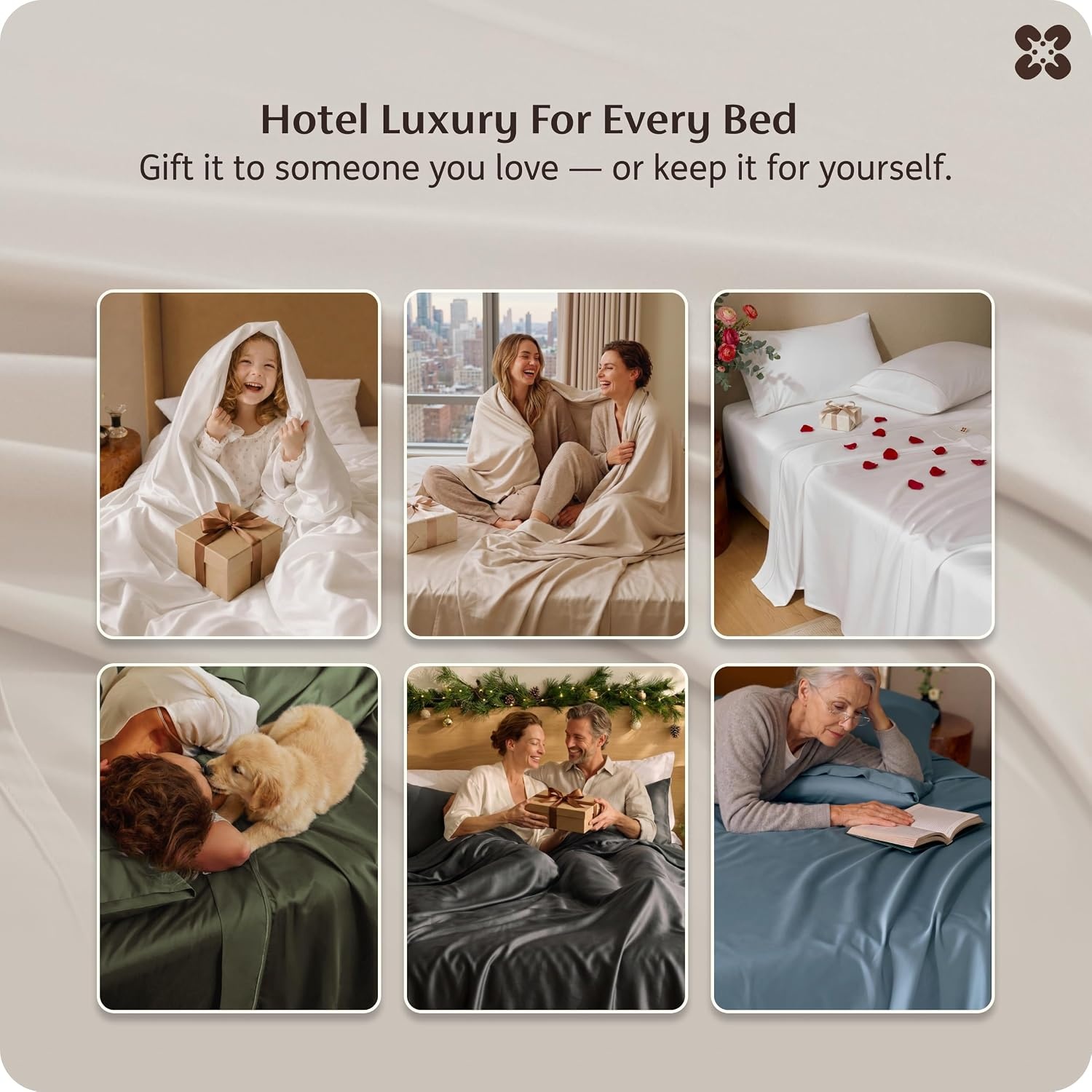 image:imageBedsure PureWoven 100 Giza Egyptian Cotton Queen Sheet CEA amp BV Certified 18 Deep Pocket Sateen Sheets with Corner Straps Durable amp AllSeason Breathable Hotel Luxury OekoTex Giftable BeigeBeige