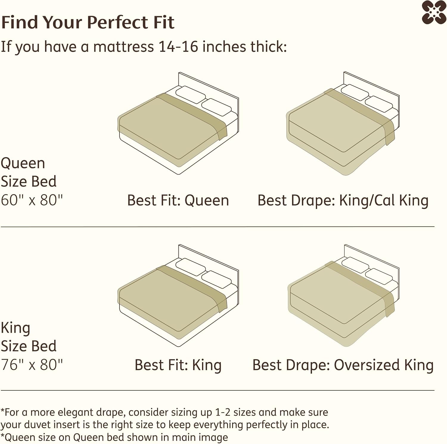 image:imageBedsure PureWoven 100 Organic Bamboo Cooling Duvet Cover Set King Green Silky Soft Luxury for Hot Sleepers 300TC Button Closure 3 Pieces with 2 Pillow ShamsNo Insert 104 X 90Olive Green