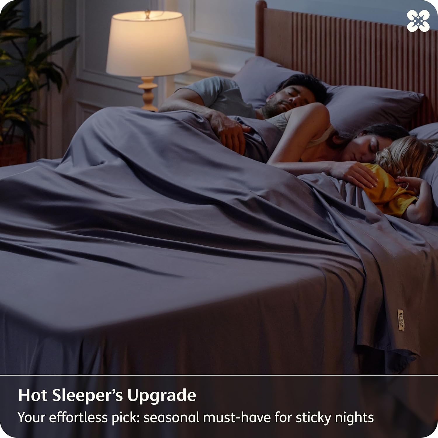 image:imageBedsure PureWoven 100 Rayon Derived from Bamboo Queen Sheets 4 Pieces Cooling Sheets for Hot Sleepers Breathable amp Silky Soft 16 Deep Pocket Hotel Luxury Bedding White01 Dark Grey