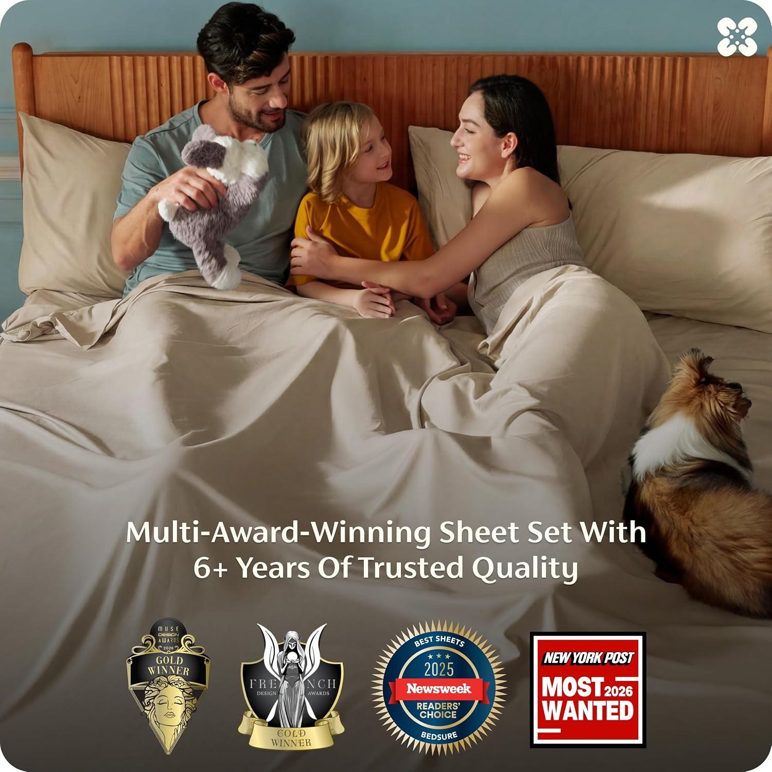 image:imageBedsure PureWoven 100 Rayon Derived from Bamboo Queen Sheets 4 Pieces Cooling Sheets for Hot Sleepers Breathable amp Silky Soft 16 Deep Pocket Hotel Luxury Bedding White03 Beige