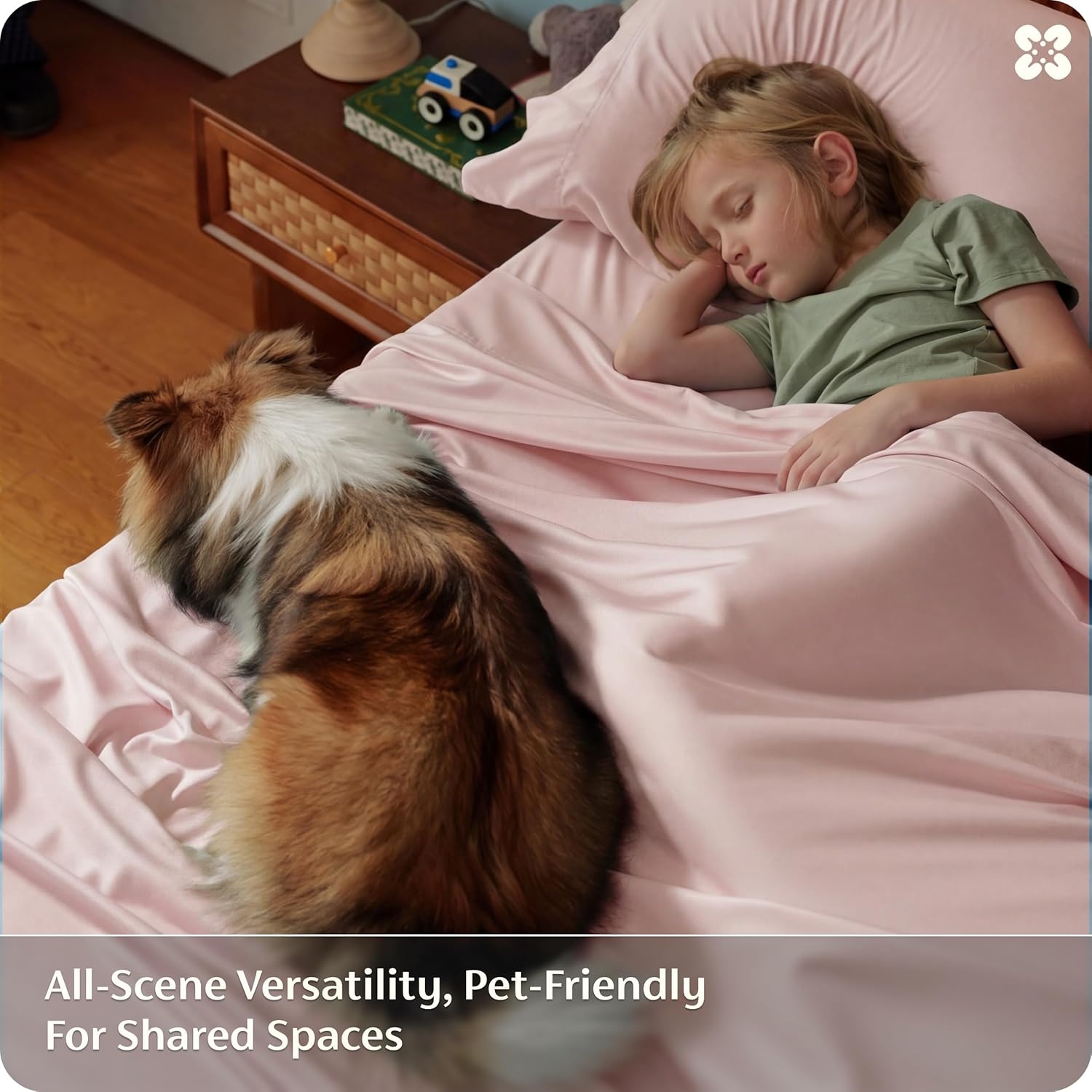 image:imageBedsure PureWoven 100 Rayon Derived from Bamboo Queen Sheets 4 Pieces Cooling Sheets for Hot Sleepers Breathable amp Silky Soft 16 Deep Pocket Hotel Luxury Bedding White11 Pink