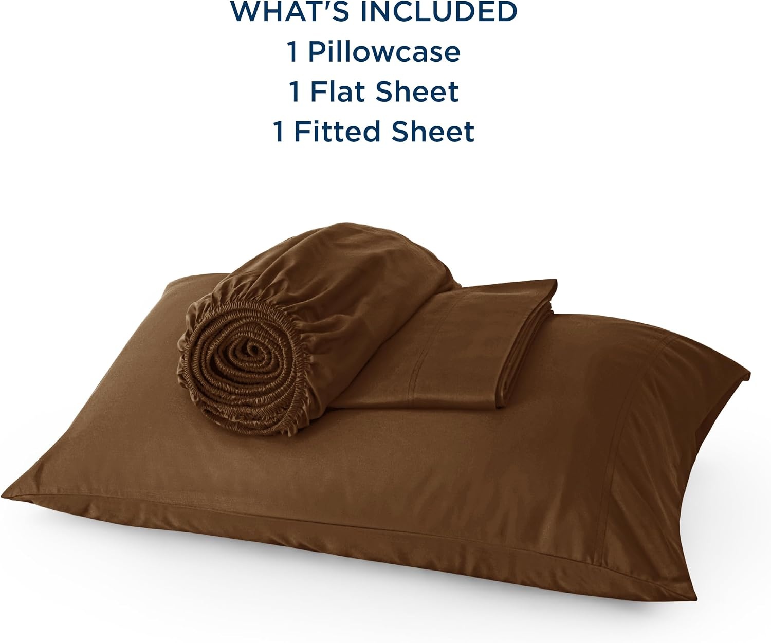 image:imageBedsure PureWoven 100 Rayon Derived from Bamboo Queen Sheets 4 Pieces Cooling Sheets for Hot Sleepers Breathable amp Silky Soft 16 Deep Pocket Hotel Luxury Bedding White20 Brown
