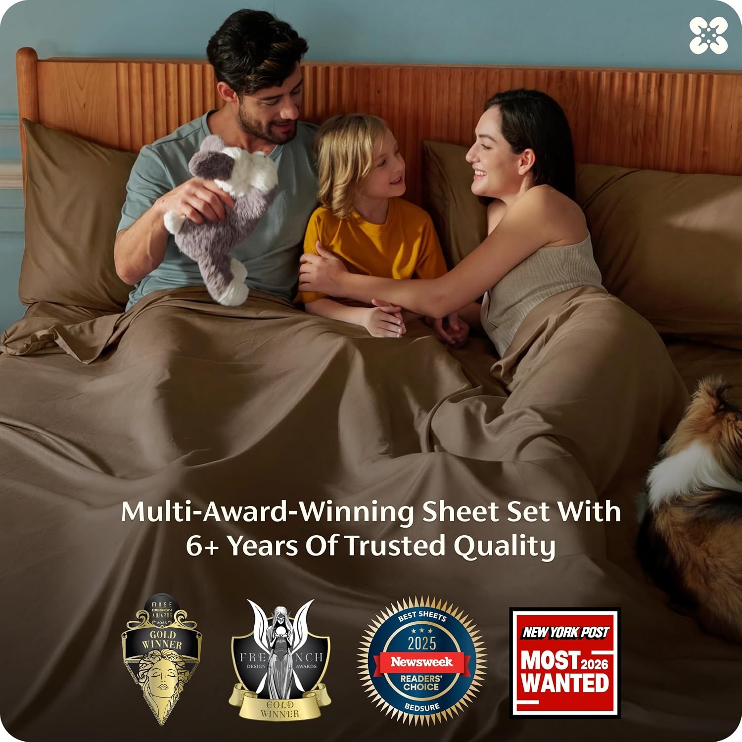 image:imageBedsure PureWoven 100 Rayon Derived from Bamboo Queen Sheets 4 Pieces Cooling Sheets for Hot Sleepers Breathable amp Silky Soft 16 Deep Pocket Hotel Luxury Bedding White28 Coffee