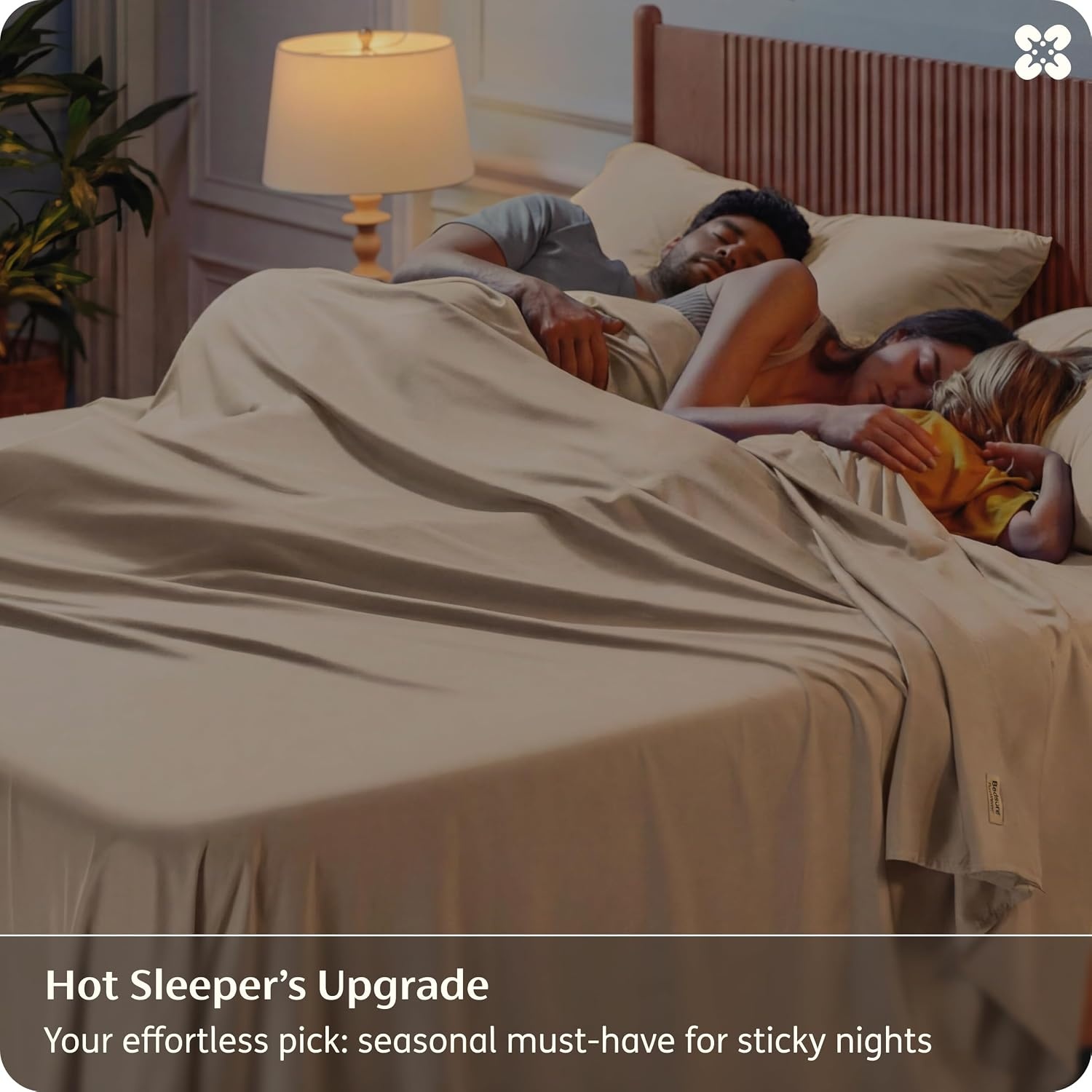 image:imageBedsure PureWoven 100 Rayon Derived from Bamboo Queen Sheets 4 Pieces Cooling Sheets for Hot Sleepers Breathable amp Silky Soft 16 Deep Pocket Hotel Luxury Bedding White03 Beige