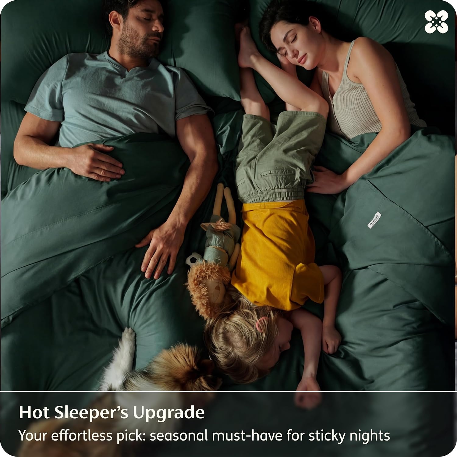 image:imageBedsure PureWoven 100 Rayon Derived from Bamboo Queen Sheets 4 Pieces Cooling Sheets for Hot Sleepers Breathable amp Silky Soft 16 Deep Pocket Hotel Luxury Bedding White26 Forest Green