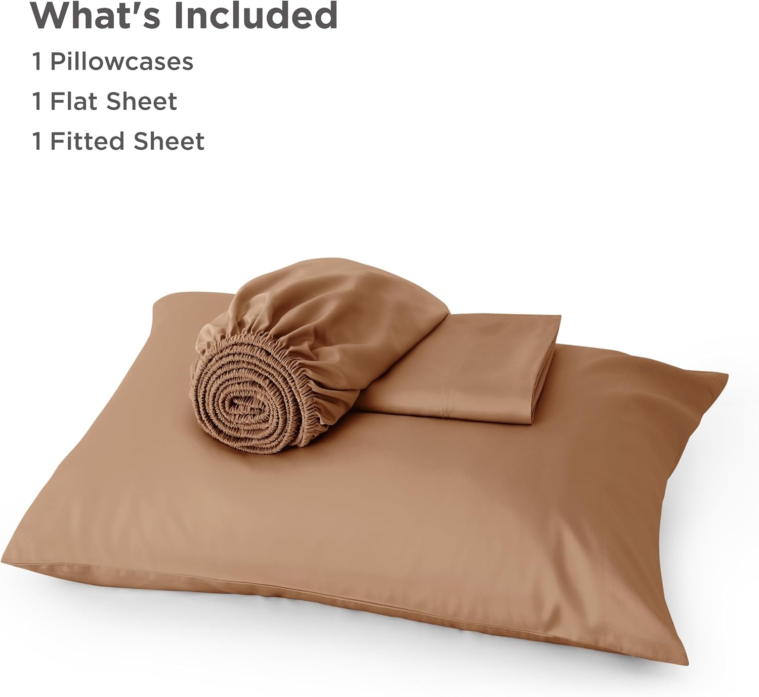 image:imageBedsure PureWoven 100 Rayon Derived from Bamboo Queen Sheets 4 Pieces Cooling Sheets for Hot Sleepers Breathable amp Silky Soft 16 Deep Pocket Hotel Luxury Bedding White24 Khaki