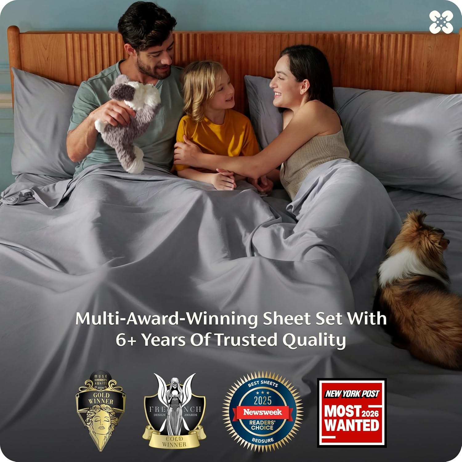 image:imageBedsure PureWoven 100 Rayon Derived from Bamboo Queen Sheets 4 Pieces Cooling Sheets for Hot Sleepers Breathable amp Silky Soft 16 Deep Pocket Hotel Luxury Bedding White04 Silver Grey