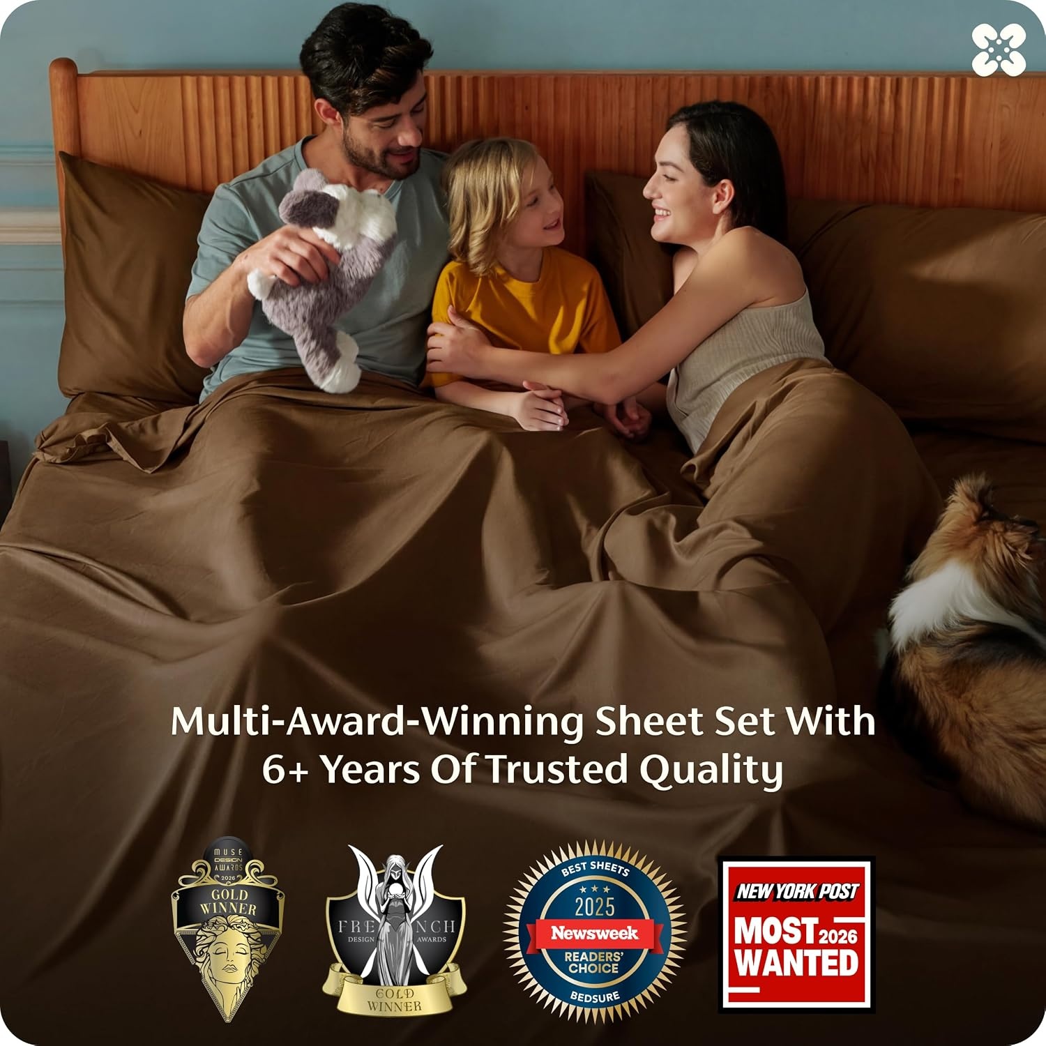 image:imageBedsure PureWoven 100 Rayon Derived from Bamboo Queen Sheets 4 Pieces Cooling Sheets for Hot Sleepers Breathable amp Silky Soft 16 Deep Pocket Hotel Luxury Bedding White20 Brown
