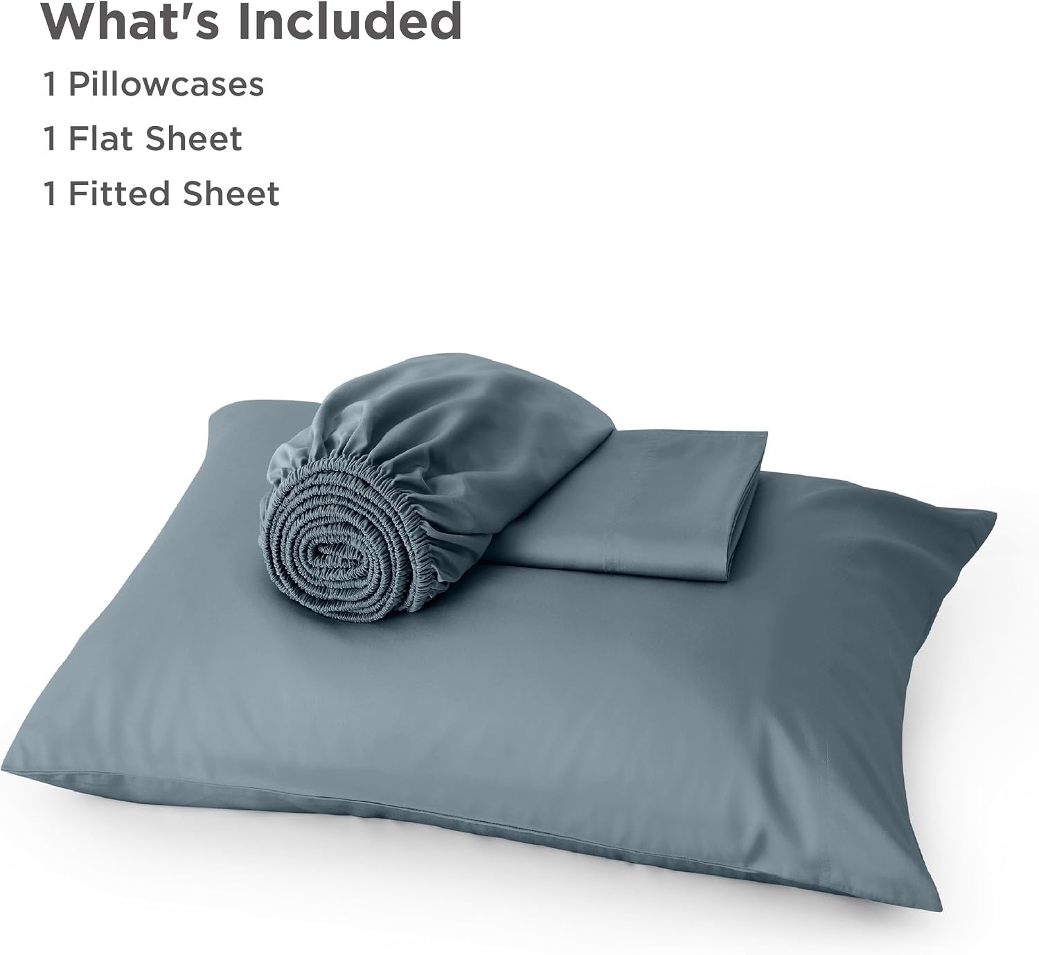 image:imageBedsure PureWoven 100 Rayon Derived from Bamboo Queen Sheets 4 Pieces Cooling Sheets for Hot Sleepers Breathable amp Silky Soft 16 Deep Pocket Hotel Luxury Bedding White05 Dusty Blue