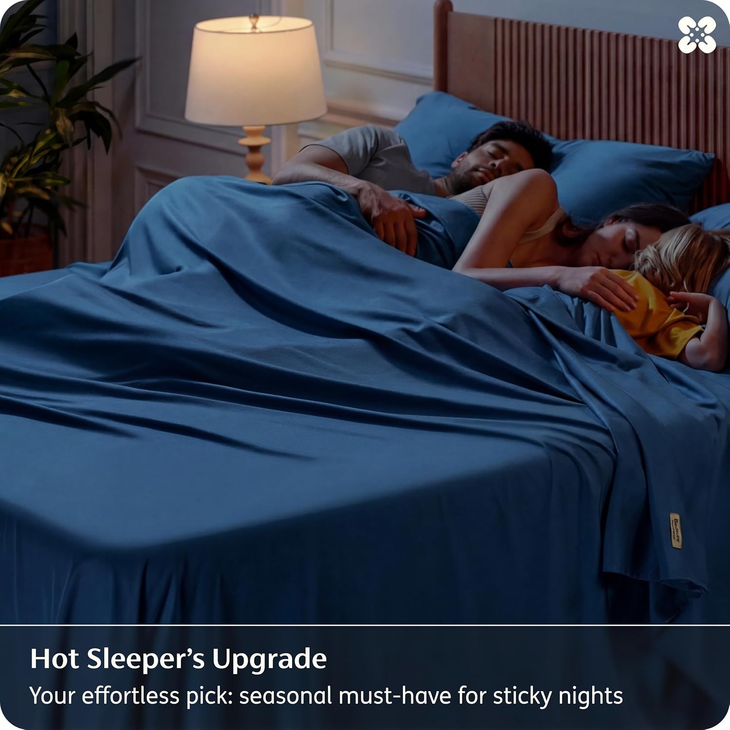 image:imageBedsure PureWoven 100 Rayon Derived from Bamboo Queen Sheets 4 Pieces Cooling Sheets for Hot Sleepers Breathable amp Silky Soft 16 Deep Pocket Hotel Luxury Bedding White06 Teal