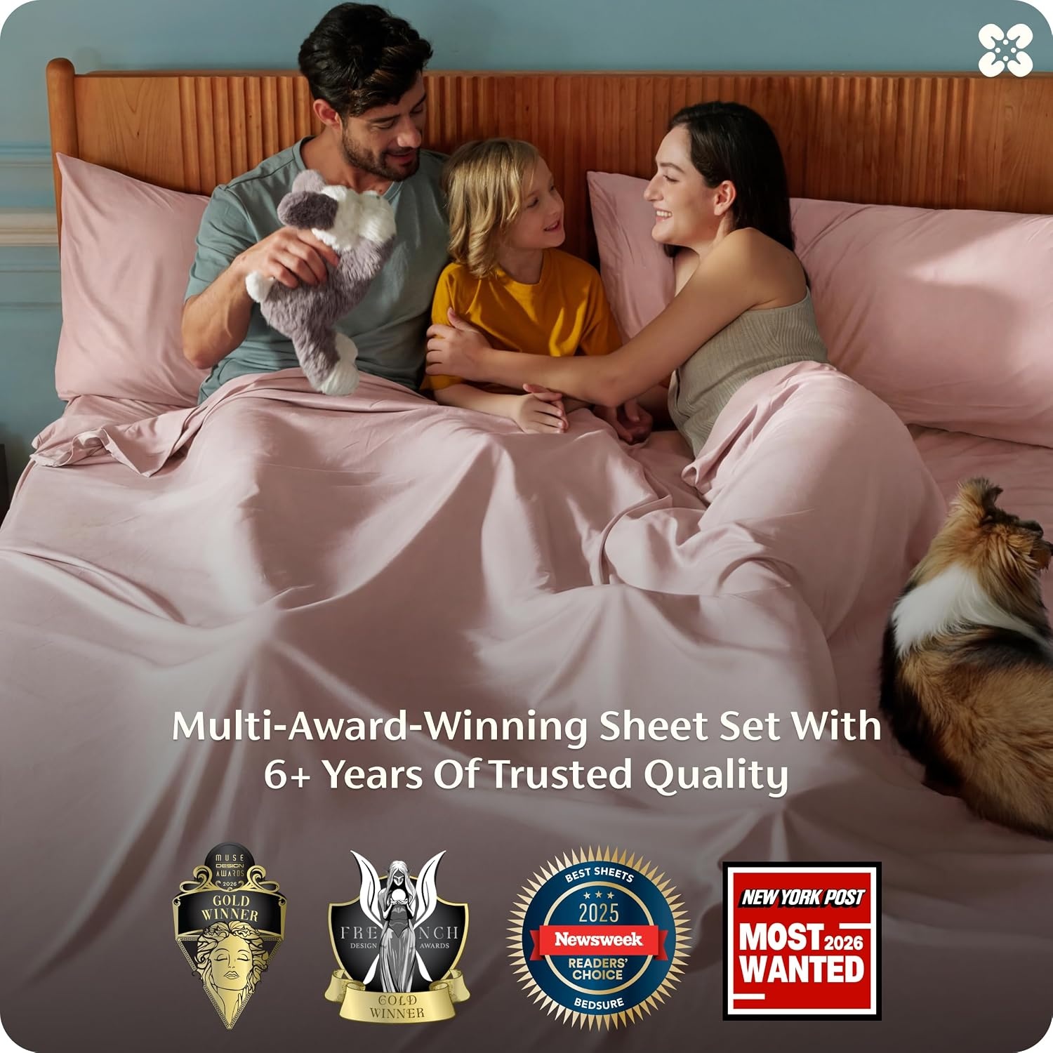 image:imageBedsure PureWoven 100 Rayon Derived from Bamboo Queen Sheets 4 Pieces Cooling Sheets for Hot Sleepers Breathable amp Silky Soft 16 Deep Pocket Hotel Luxury Bedding White11 Pink